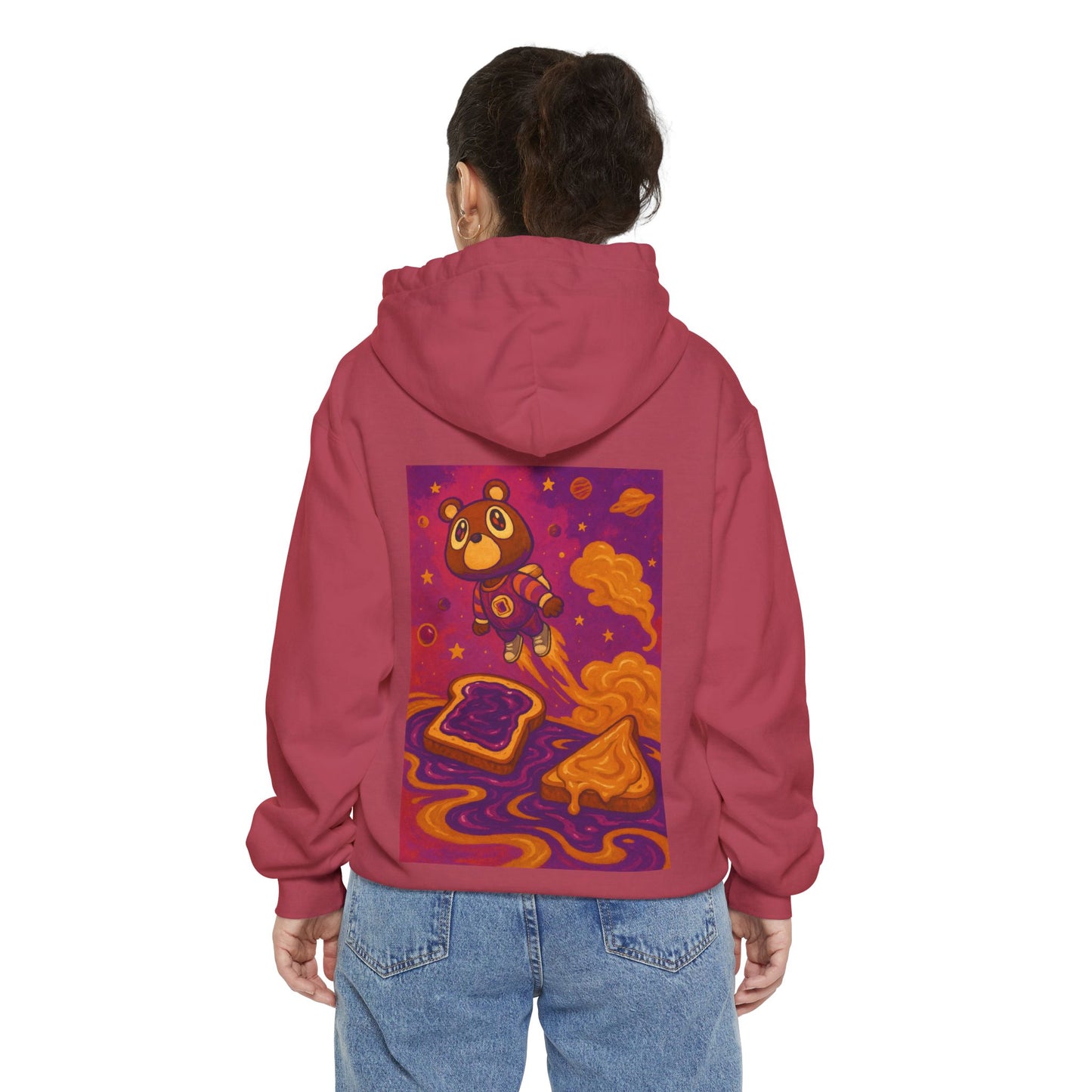 Playful PBNJ Earth-Friendly Hoodie, Cozy Sweatshirt, Gift for Eco Lovers, Casual Layering, Perfect for Lounging