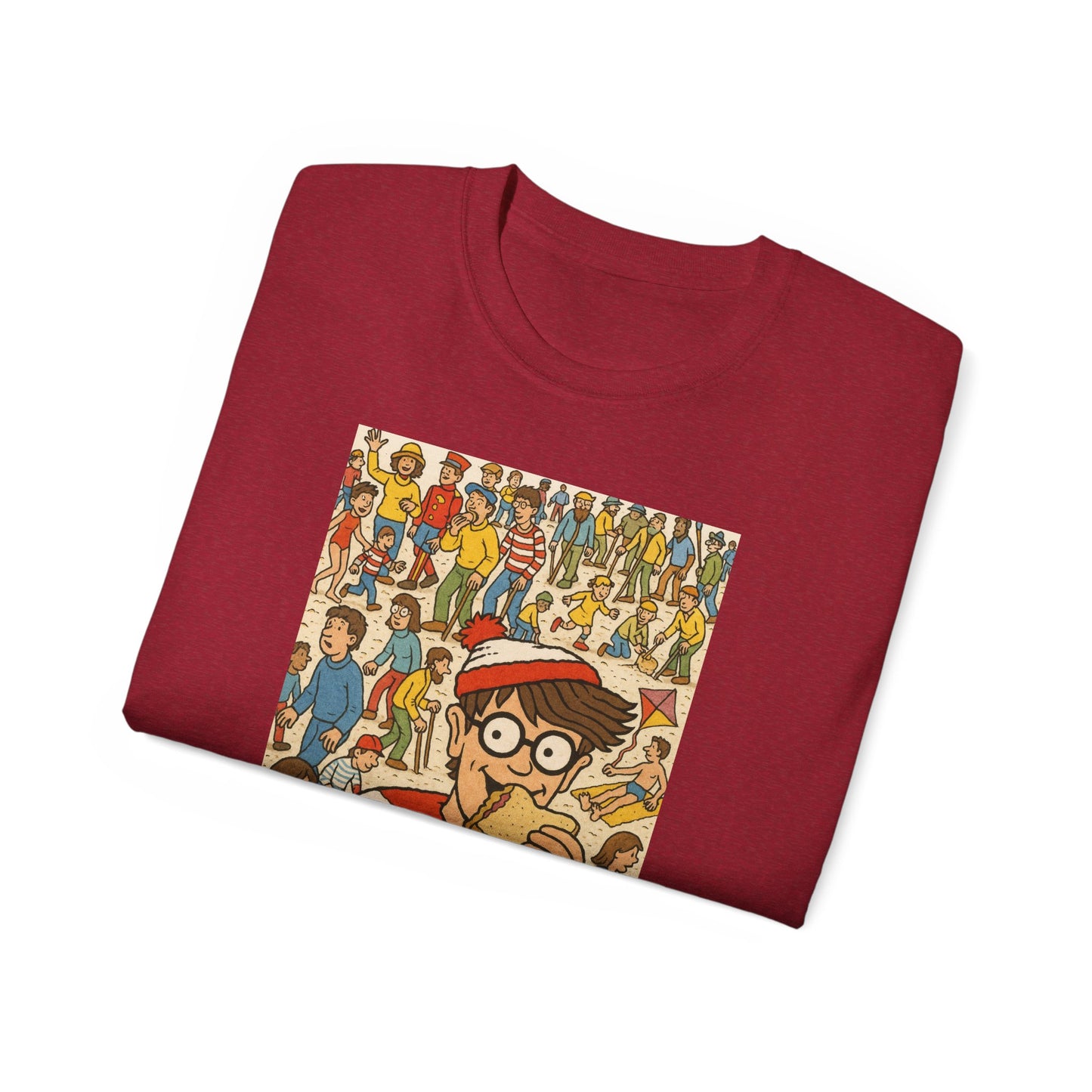 Waldo-Inspired Unisex T-Shirt, Fun Graphic Tee, Perfect for Gift Giving, Casual Wear, Ideal for Kids and Adults, Fun Party T-Shirt