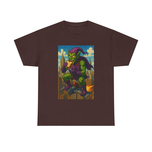 Cool Graphic Green Goblin Tee for Fun Lovers, Unisex Tee, Gift for Gamers, Quirky Apparel, Perfect for Parties, Eco-friendly Cotton Tee