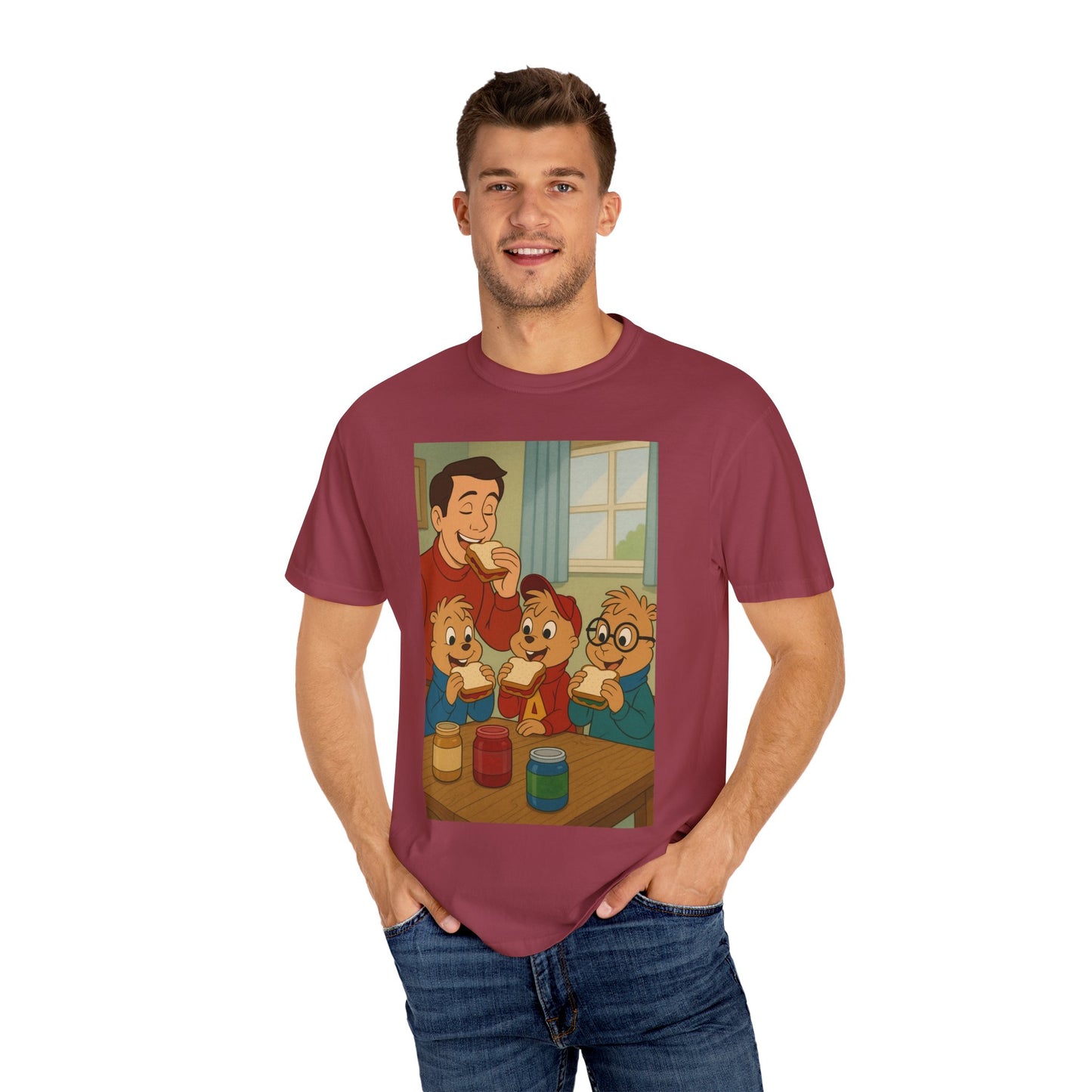 Playful Chipmunks Graphic Tee for Families, Cute Cartoon T-shirt, Kids Gift, Fun Retro Design, Unisex Casual Wear, Everyday Essentials