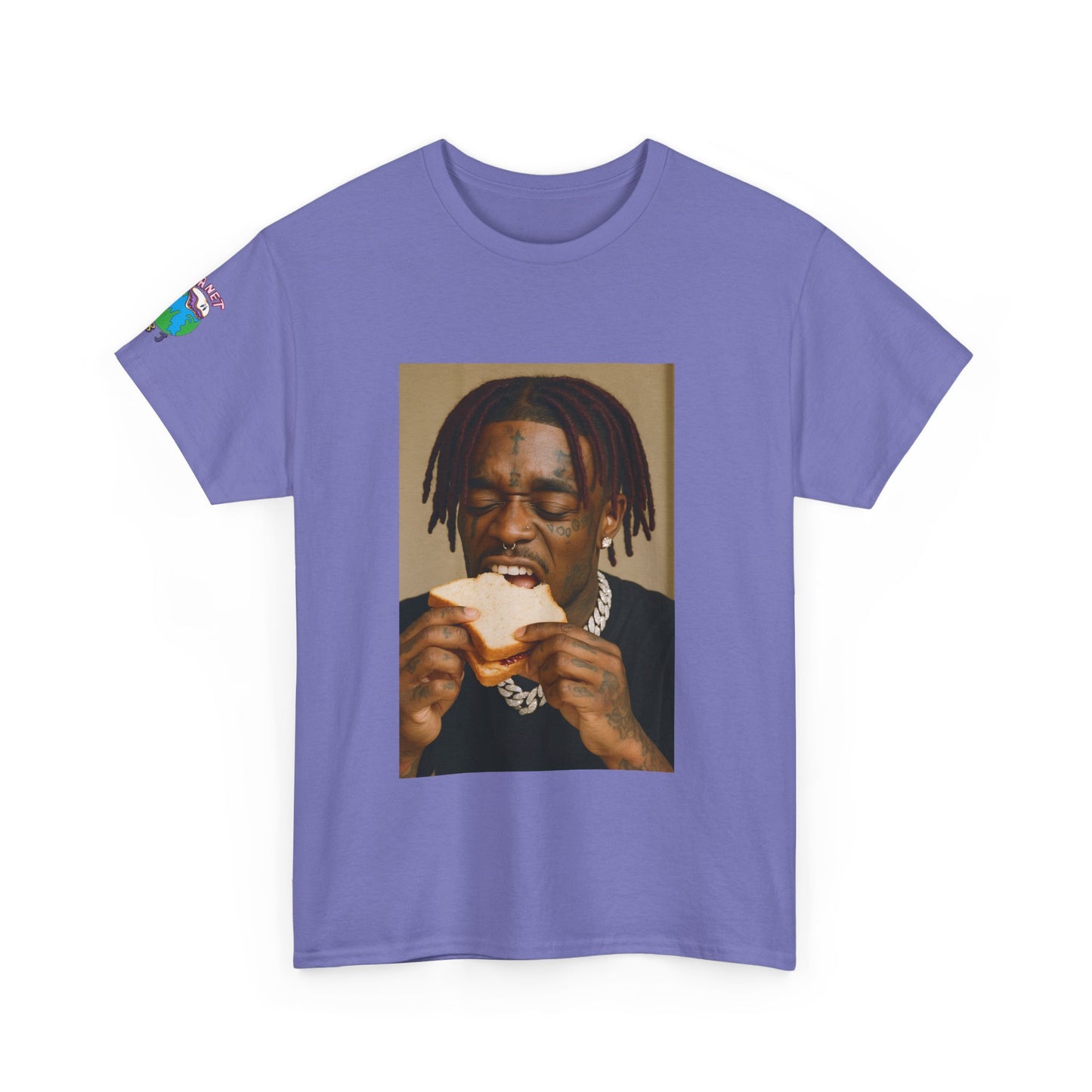 Uzi Funny Planet PB&J Unisex Heavy Cotton Tee, Graphic T-Shirt, Casual Wear, Foodie Fashion, Gift for Food Lovers