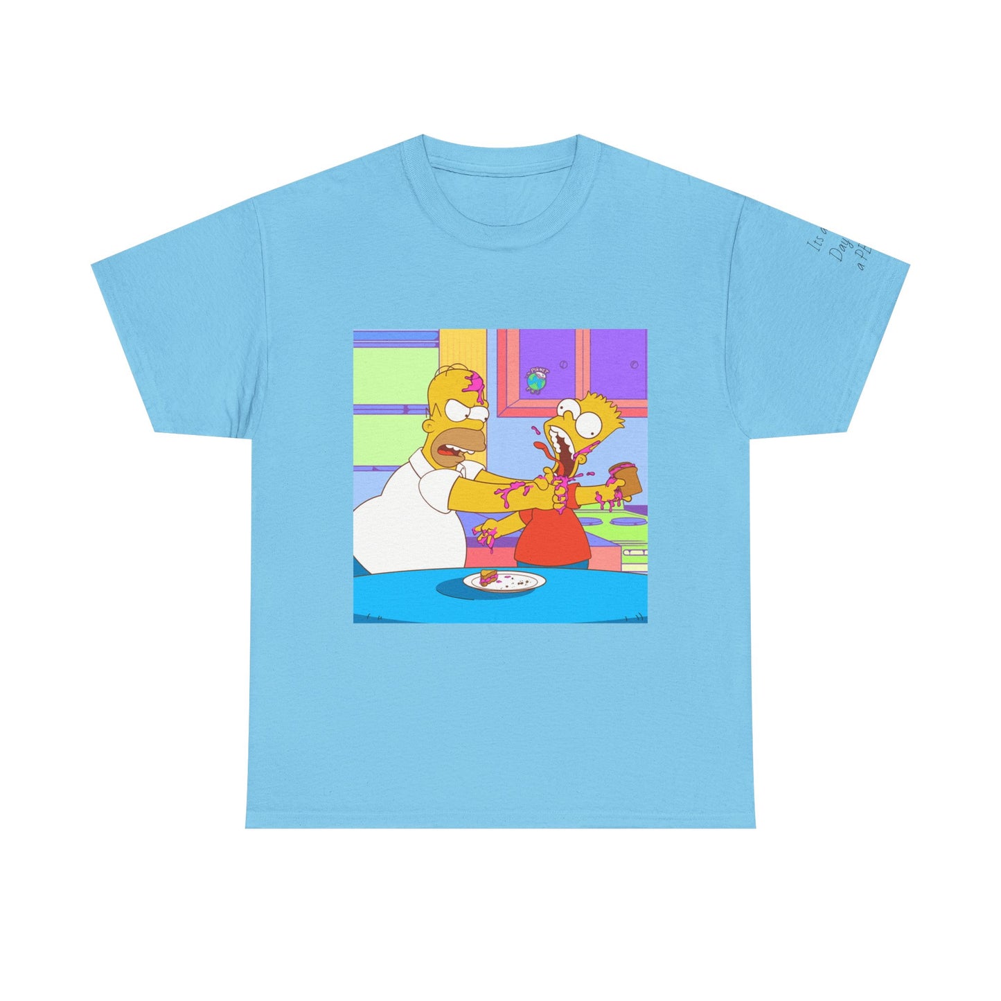 Funny Homer Simpson  Heavy Cotton Tee - 'Planet PBJ' with Cartoon Design