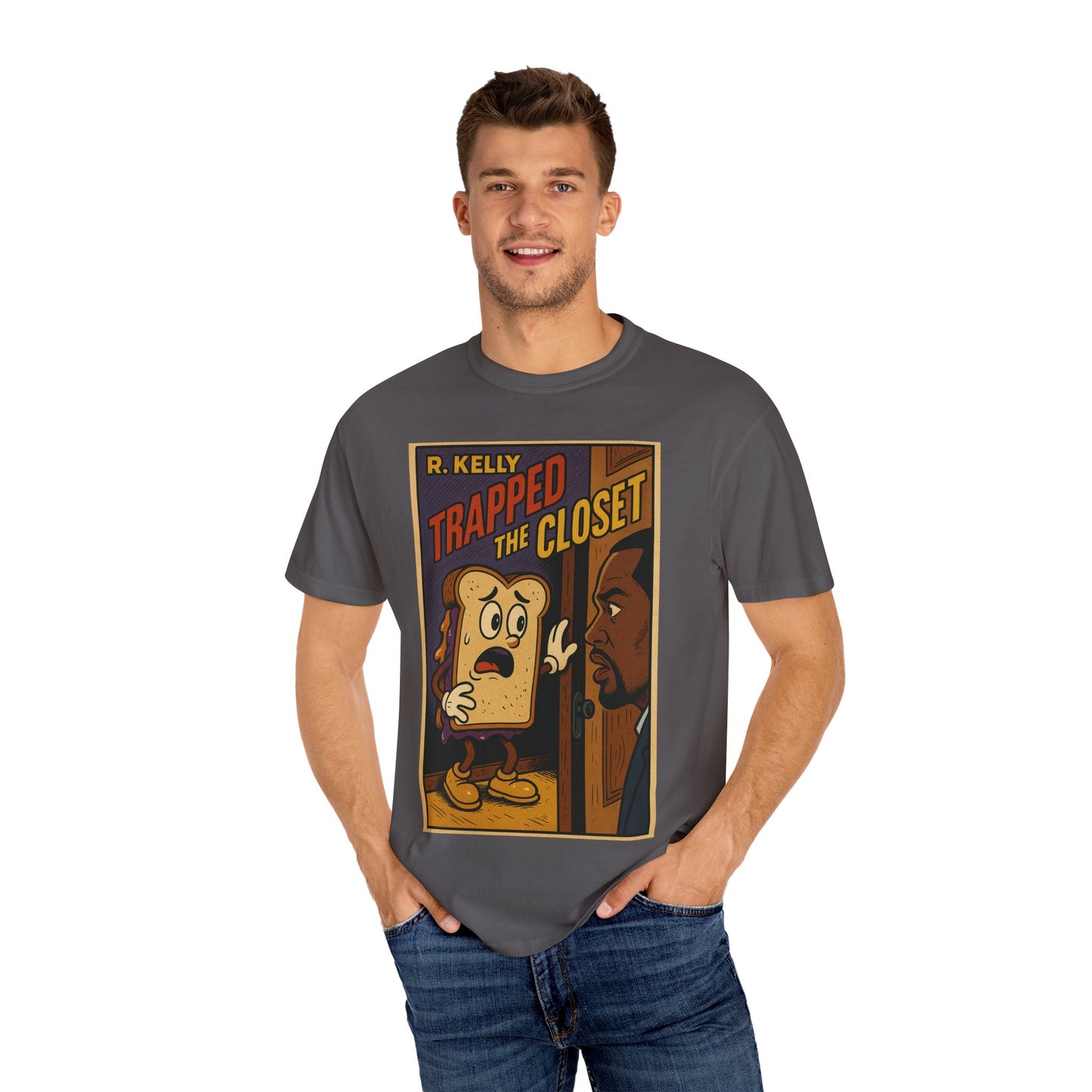 Trapped in The Closet  T-Shirt, Fun Unisex Tee for Music Lovers, Quirky Gift for Birthdays, Casual Wear, Retro Vibe