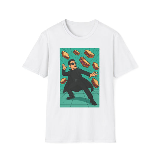 Funky Matrix  Unisex Graphic Tee | Fun Casual Wear, Gift for Foodies, Retro Style, Summer Vibes, Planet PBJ Enthusiasts