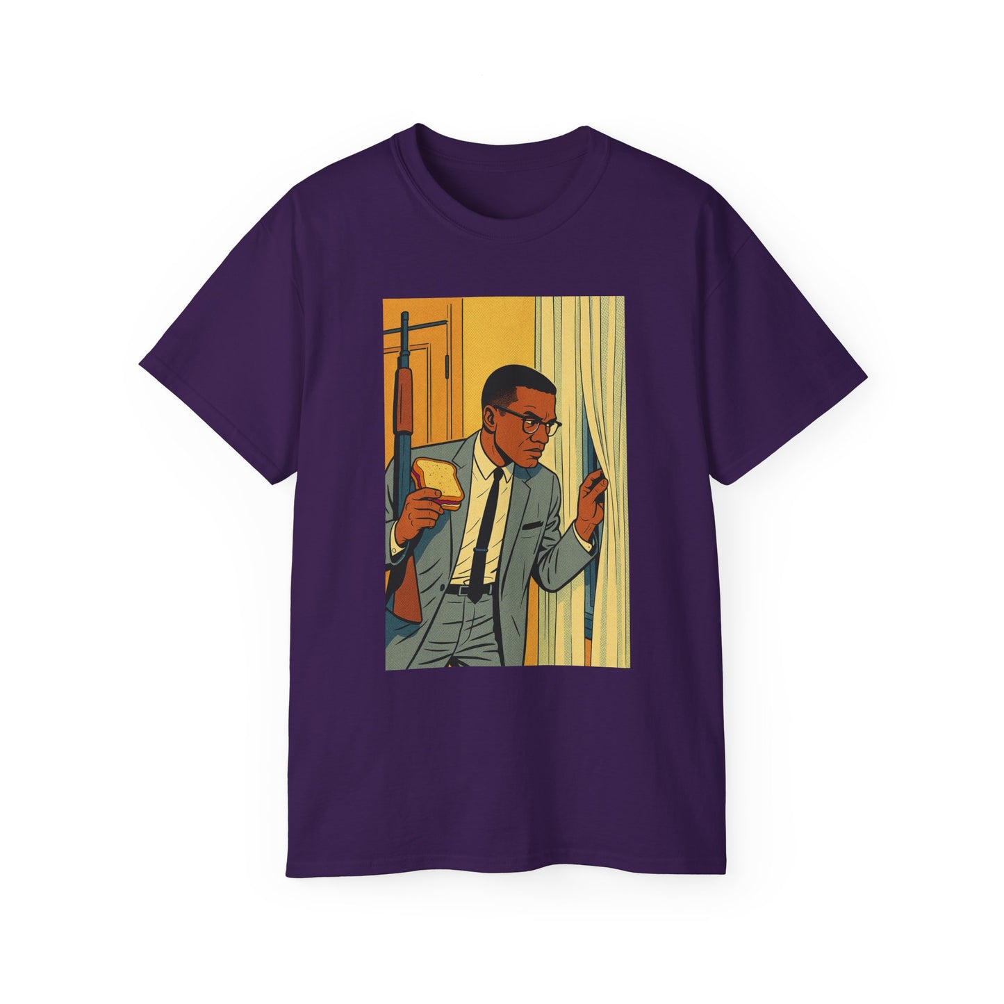 Stylish Malcom X  Unisex Tee for Art Lovers, Comfortable Graphic T-shirt, Unique Trendy Top, Great Gift for Birthdays, Cool Casual Wear