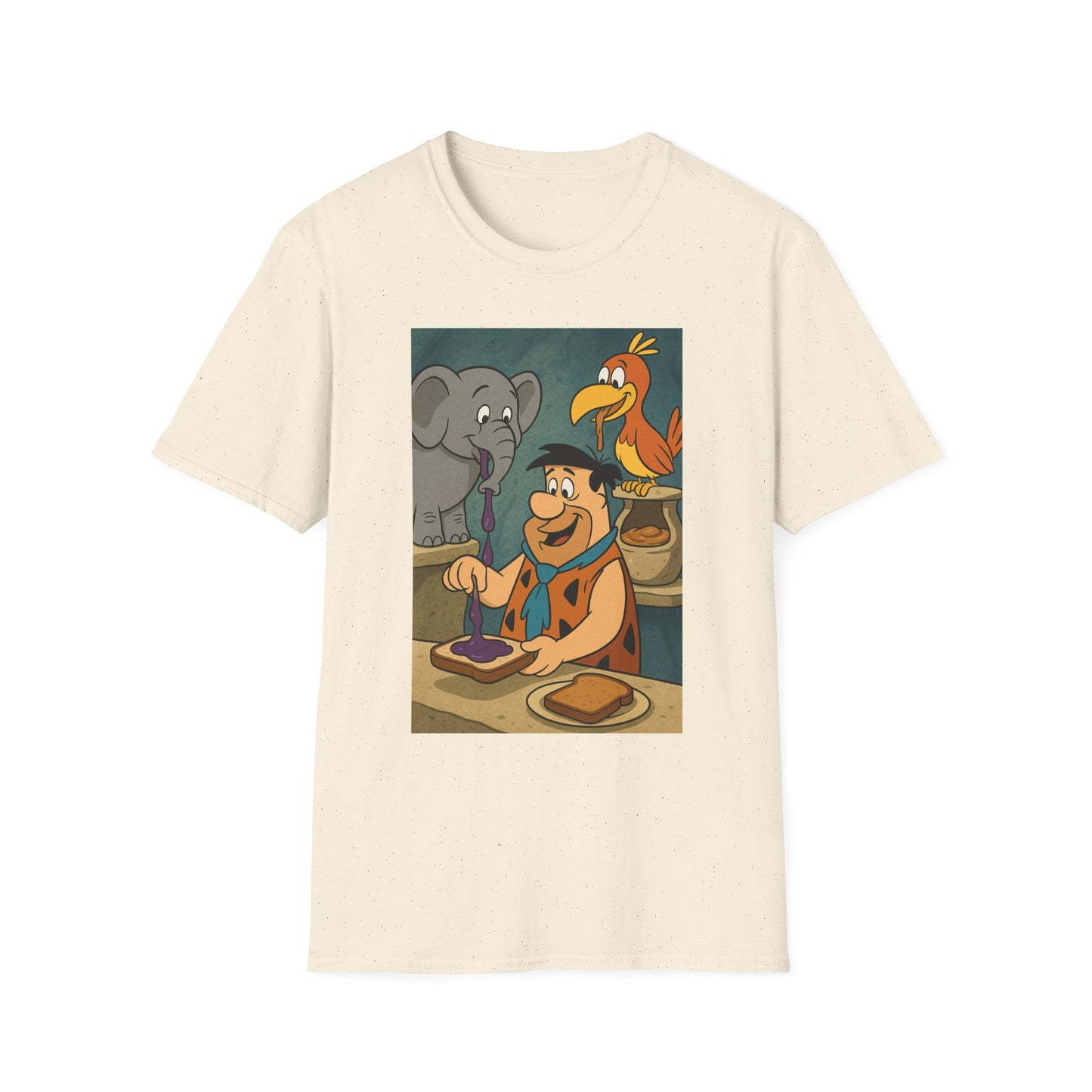 Fun Cartoon flinstones T-Shirt - Unisex Softstyle Tee, Retro Vibe Shirt, Perfect for Gifts, Casual Wear, Everyday Style, Great for Kids and Adults