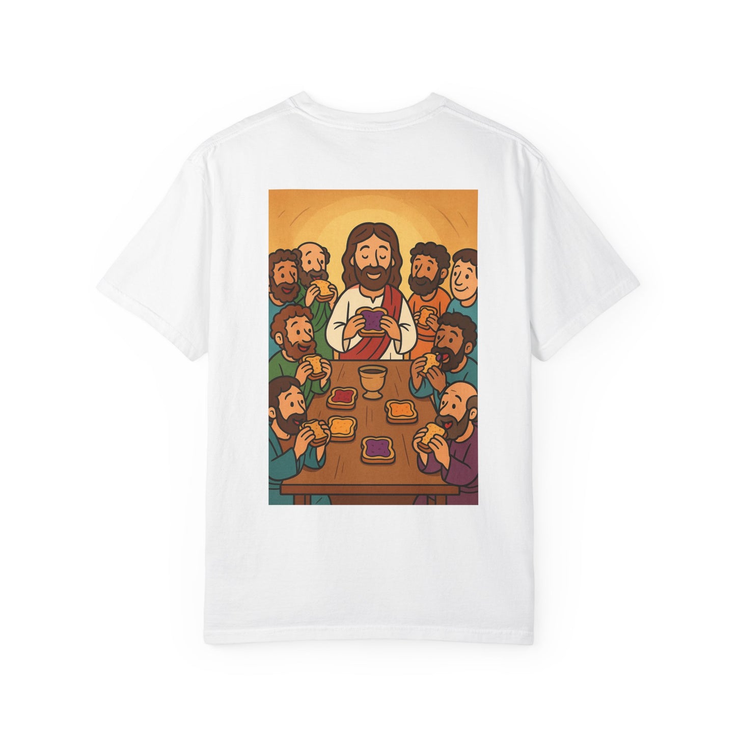 Jesus Lords Supper Planet PBJ Unisex Garment-Dyed T-shirt