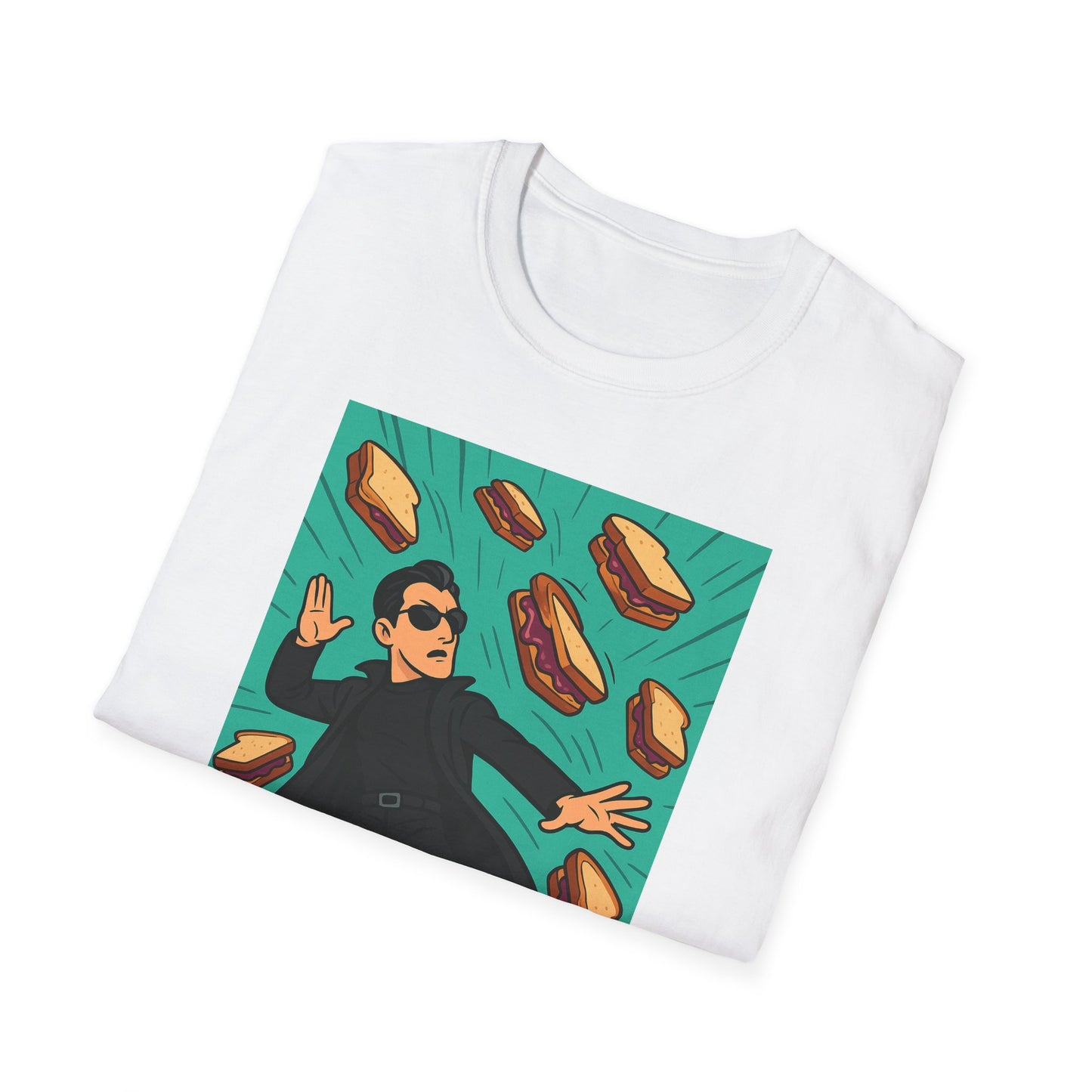 Funky Matrix  Unisex Graphic Tee | Fun Casual Wear, Gift for Foodies, Retro Style, Summer Vibes, Planet PBJ Enthusiasts