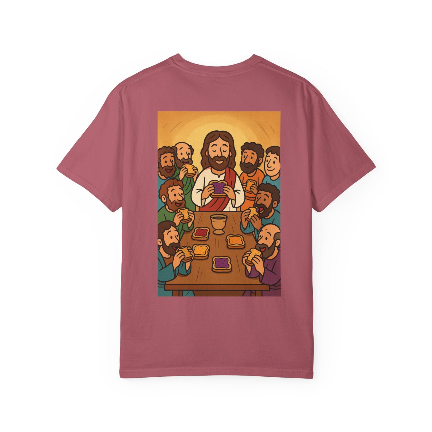 Jesus Lords Supper Planet PBJ Unisex Garment-Dyed T-shirt