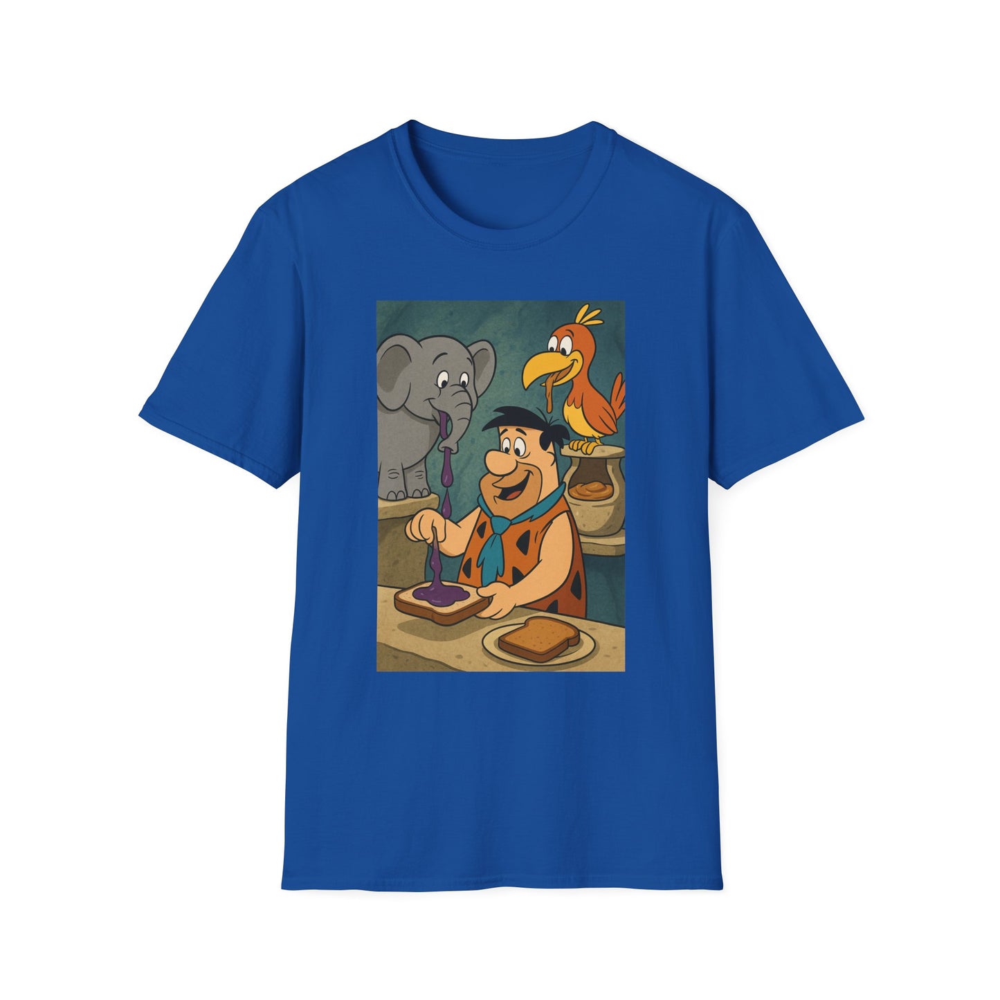 Fun Cartoon flinstones T-Shirt - Unisex Softstyle Tee, Retro Vibe Shirt, Perfect for Gifts, Casual Wear, Everyday Style, Great for Kids and Adults