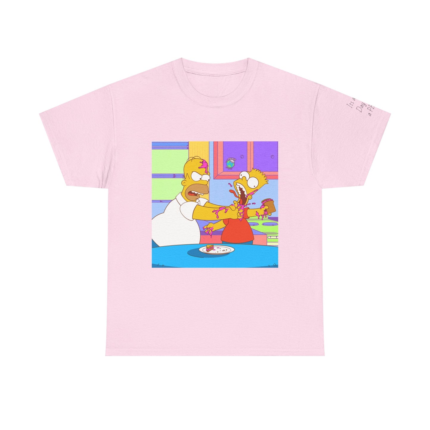 Funny Homer Simpson  Heavy Cotton Tee - 'Planet PBJ' with Cartoon Design