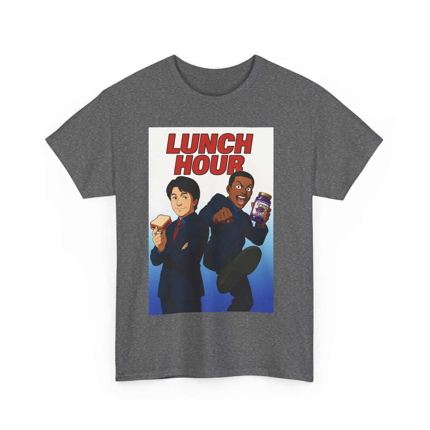 Lunch Hour Planet PBJ Unisex Heavy Cotton Tee, Funny Tee, Foodie Shirt, Graphic Tee, Casual Wear, Gift for Food Lovers