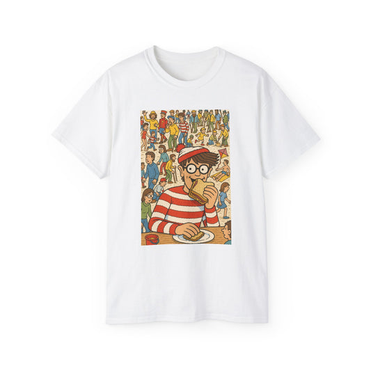 Waldo-Inspired Unisex T-Shirt, Fun Graphic Tee, Perfect for Gift Giving, Casual Wear, Ideal for Kids and Adults, Fun Party T-Shirt