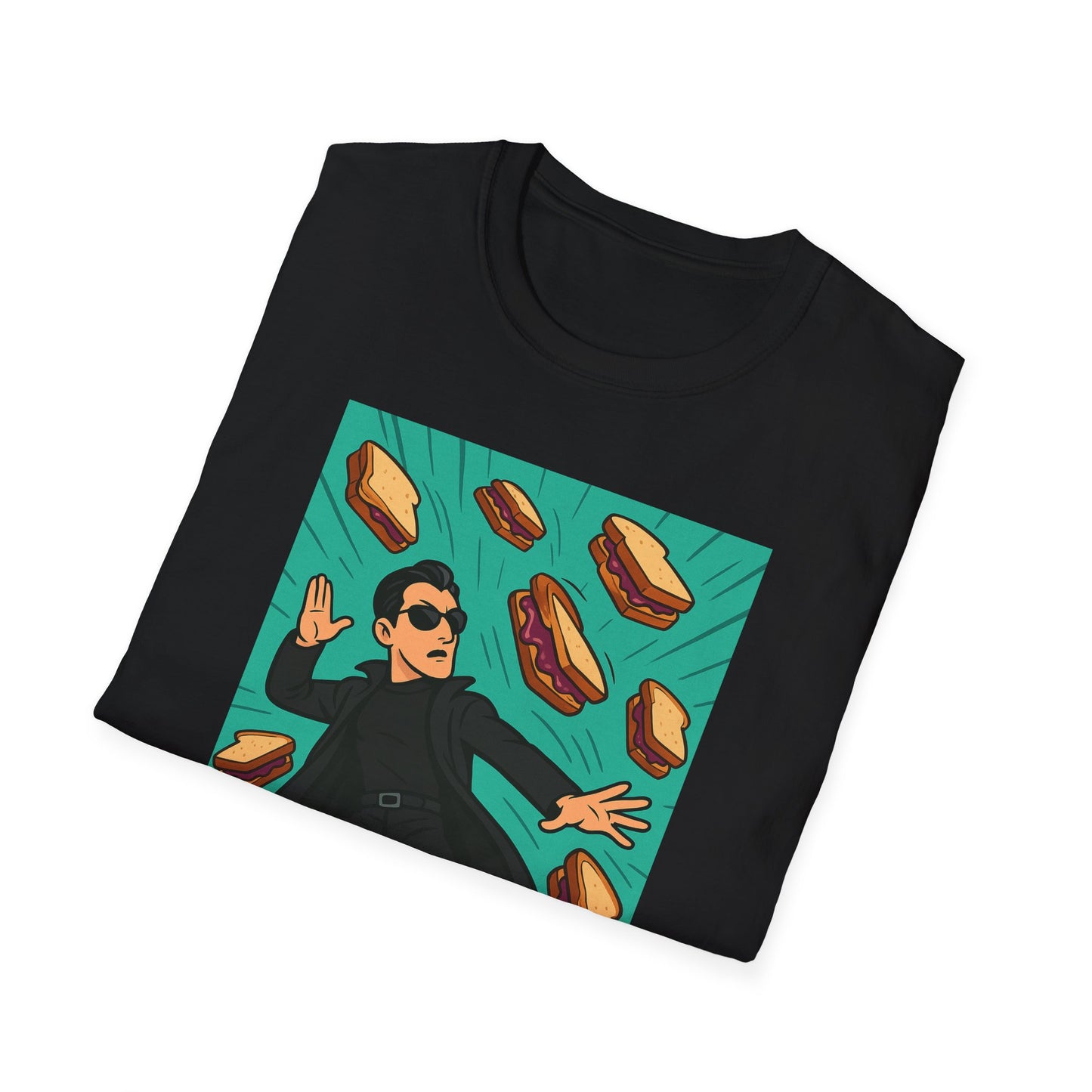 Funky Matrix  Unisex Graphic Tee | Fun Casual Wear, Gift for Foodies, Retro Style, Summer Vibes, Planet PBJ Enthusiasts