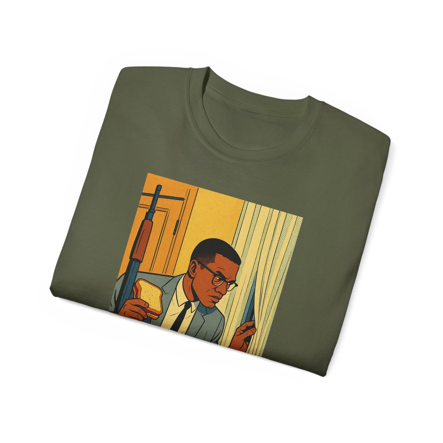 Stylish Malcom X  Unisex Tee for Art Lovers, Comfortable Graphic T-shirt, Unique Trendy Top, Great Gift for Birthdays, Cool Casual Wear