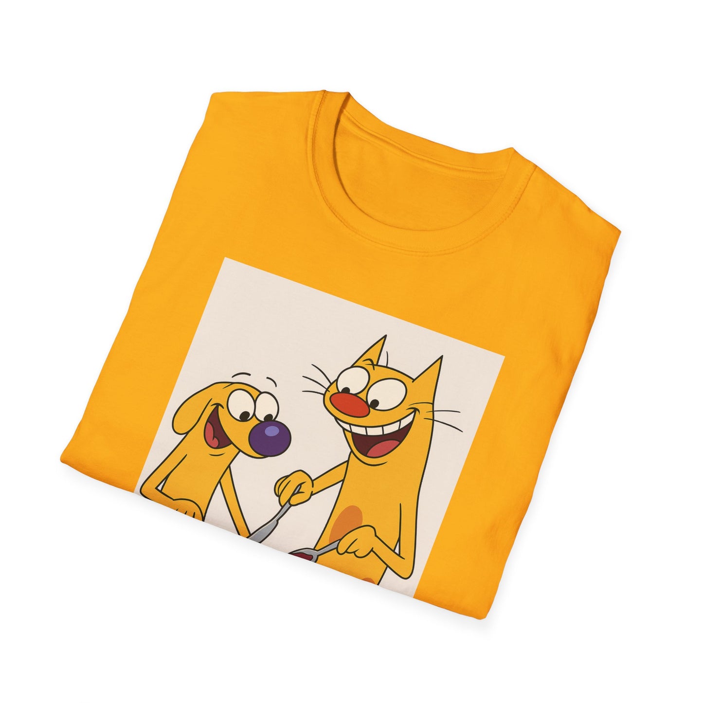 Fun Cat Dog PB&J Planet T-Shirt, Cute Cartoon Tee, Dog and Cat Lovers Gift, Foodie Apparel, Kids and Adults Fashion, Lighthearted Humor Wear