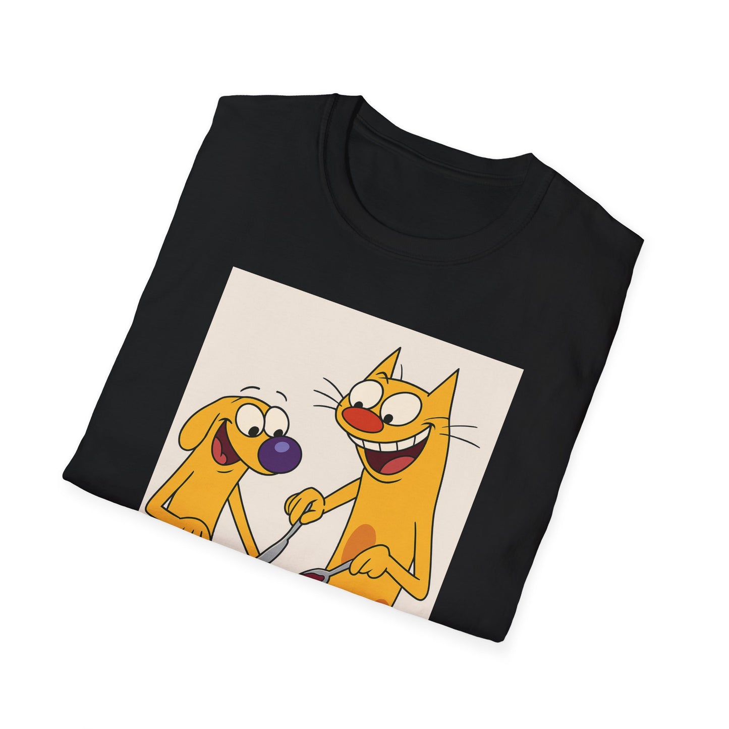 Fun Cat Dog PB&J Planet T-Shirt, Cute Cartoon Tee, Dog and Cat Lovers Gift, Foodie Apparel, Kids and Adults Fashion, Lighthearted Humor Wear