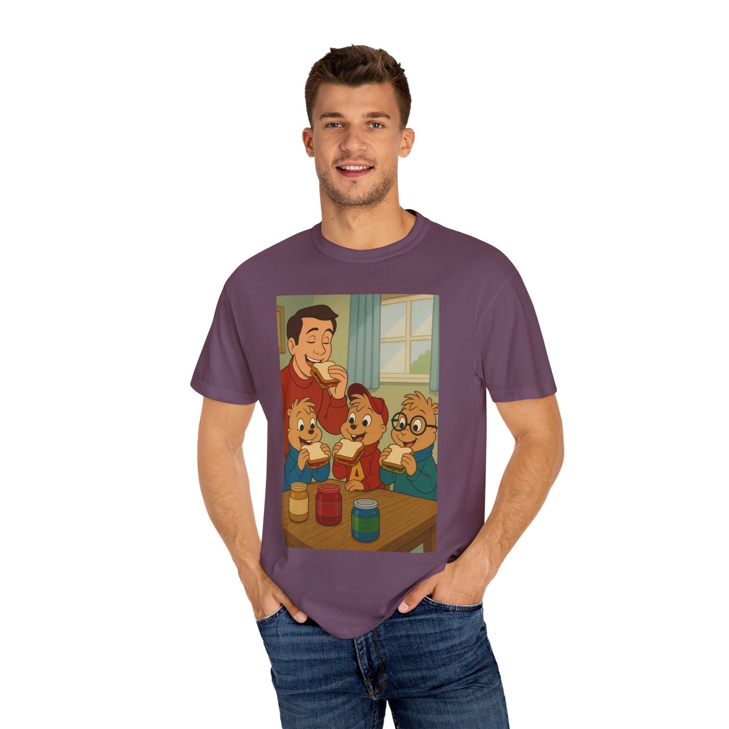 Playful Chipmunks Graphic Tee for Families, Cute Cartoon T-shirt, Kids Gift, Fun Retro Design, Unisex Casual Wear, Everyday Essentials
