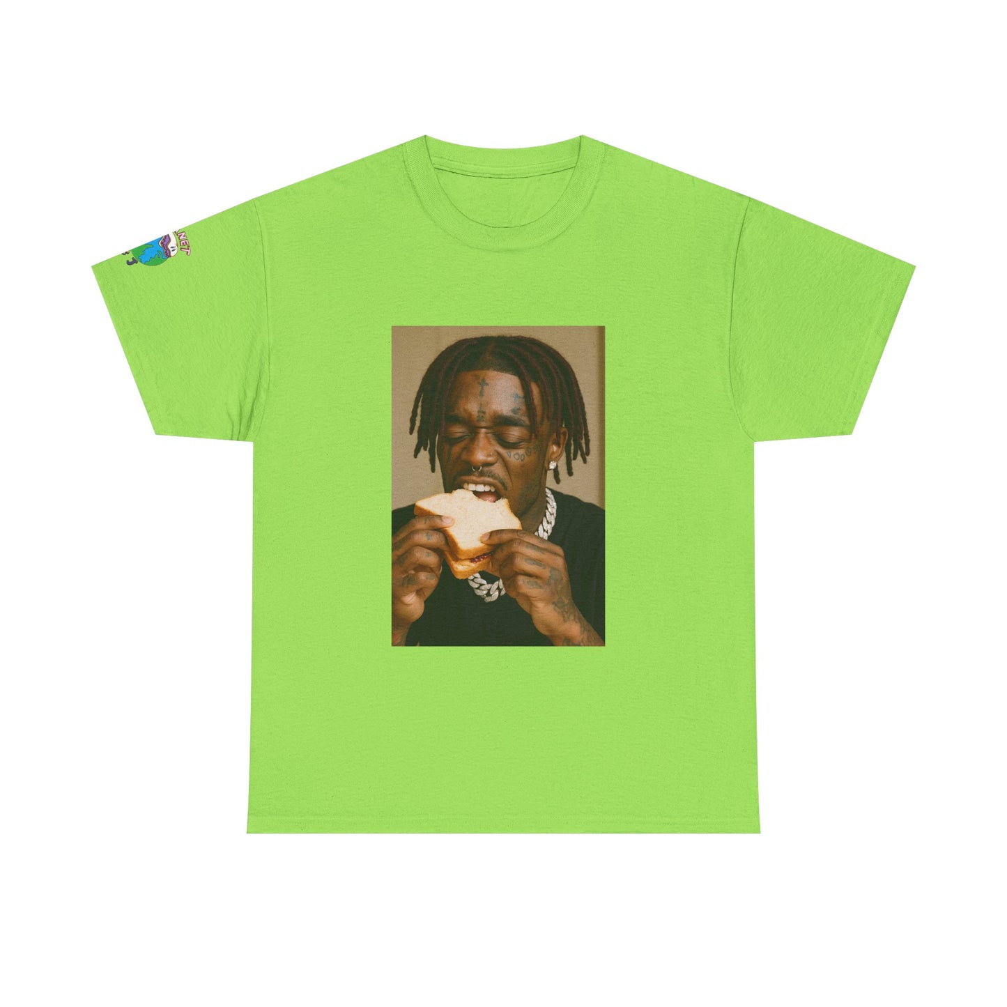 Uzi Funny Planet PB&J Unisex Heavy Cotton Tee, Graphic T-Shirt, Casual Wear, Foodie Fashion, Gift for Food Lovers