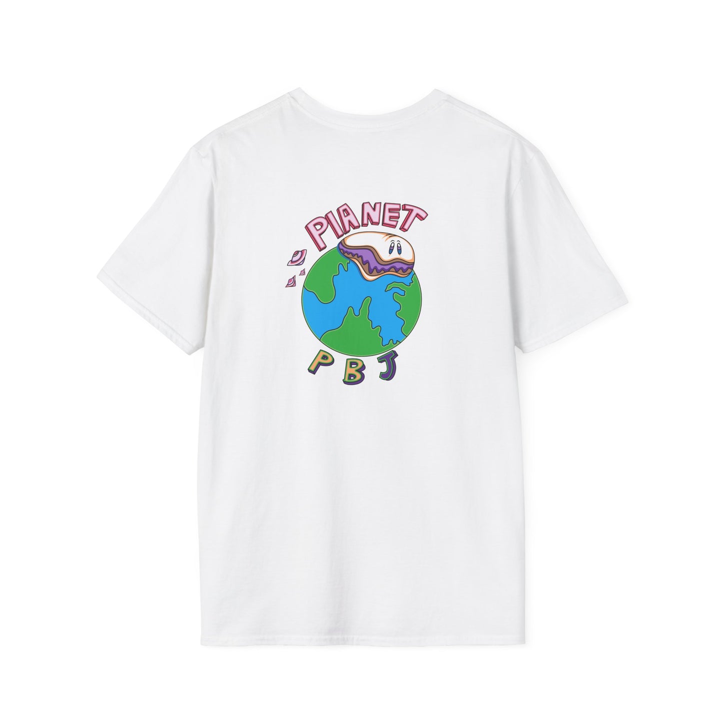 Fun Cat Dog PB&J Planet T-Shirt, Cute Cartoon Tee, Dog and Cat Lovers Gift, Foodie Apparel, Kids and Adults Fashion, Lighthearted Humor Wear
