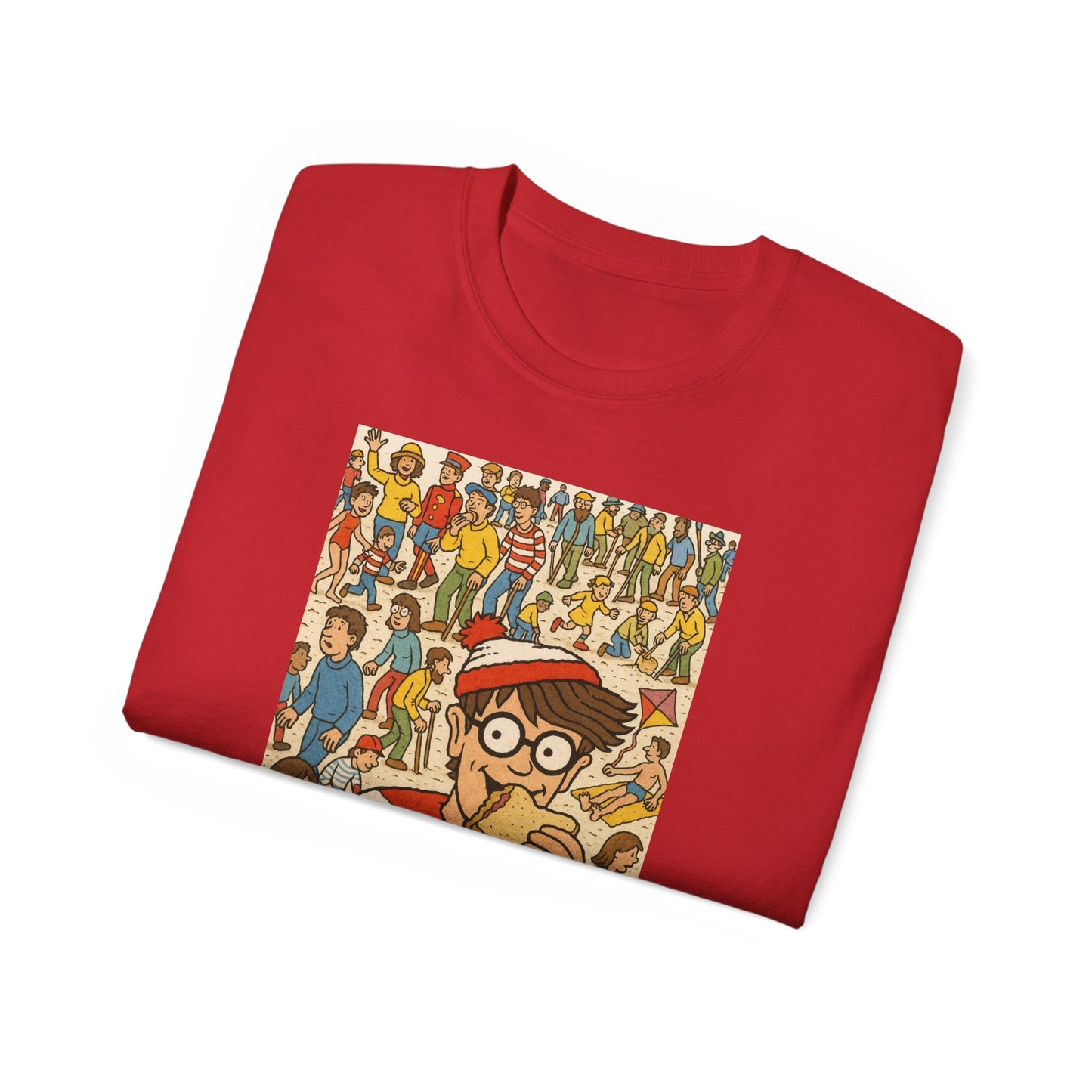 Waldo-Inspired Unisex T-Shirt, Fun Graphic Tee, Perfect for Gift Giving, Casual Wear, Ideal for Kids and Adults, Fun Party T-Shirt