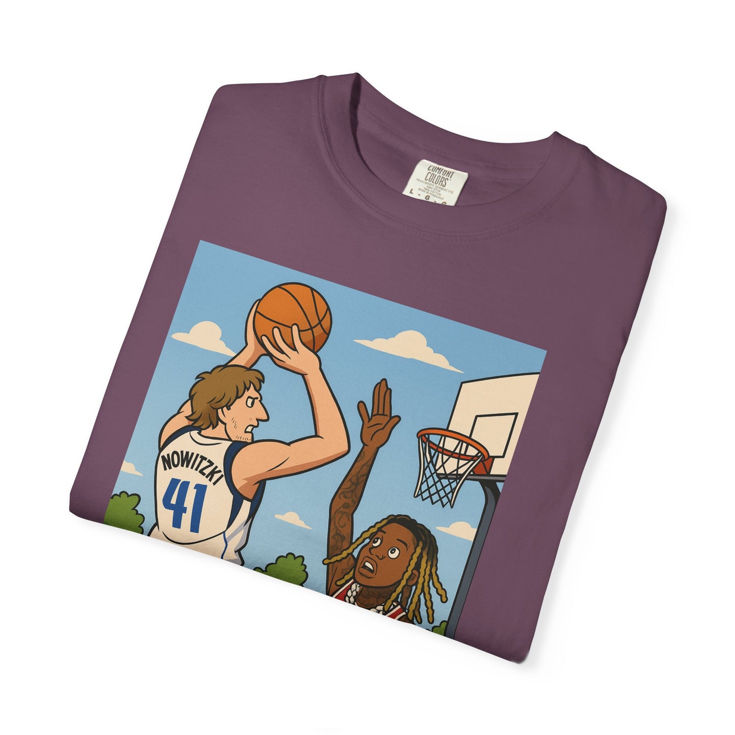 Dirk Vs Durk Fun Graphic T-Shirt for Basketball Lovers, Unisex Casual Tee, Sporty Streetwear, Perfect Gift for Sports Fans, Art-Tee for Every Occasion