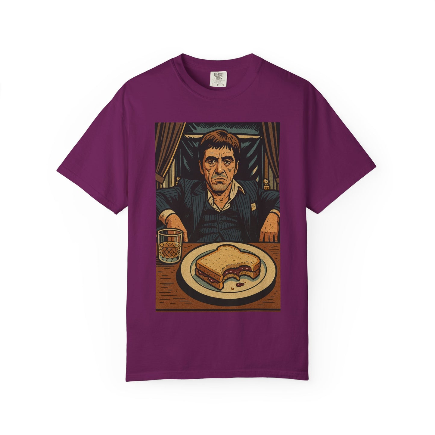 Unisex Scarface Garment-Dyed T-shirt, Vintage Graphic Tee, Casual Wear, Men's Fashion, Gift for Foodies, Eco-friendly Apparel