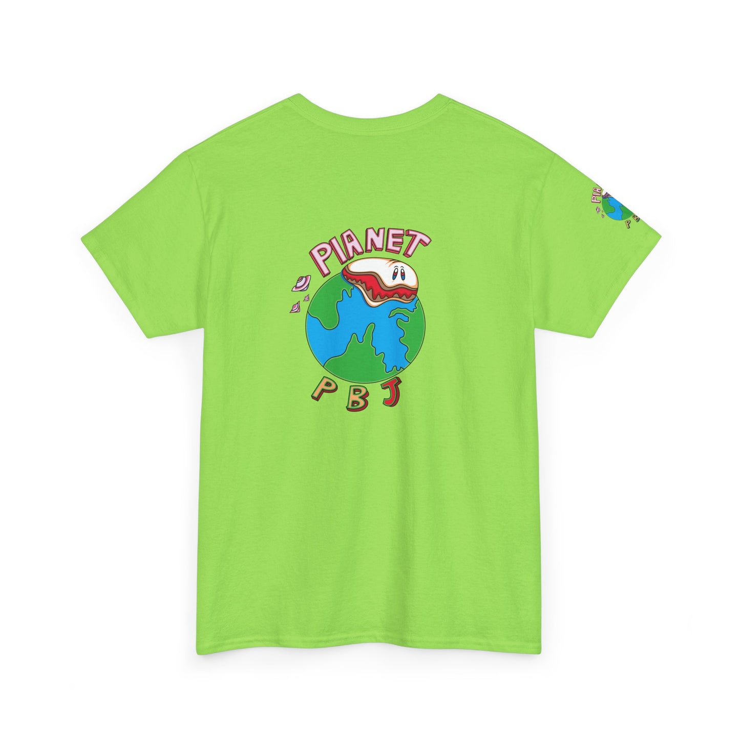 Uzi Funny Planet PB&J Unisex Heavy Cotton Tee, Graphic T-Shirt, Casual Wear, Foodie Fashion, Gift for Food Lovers