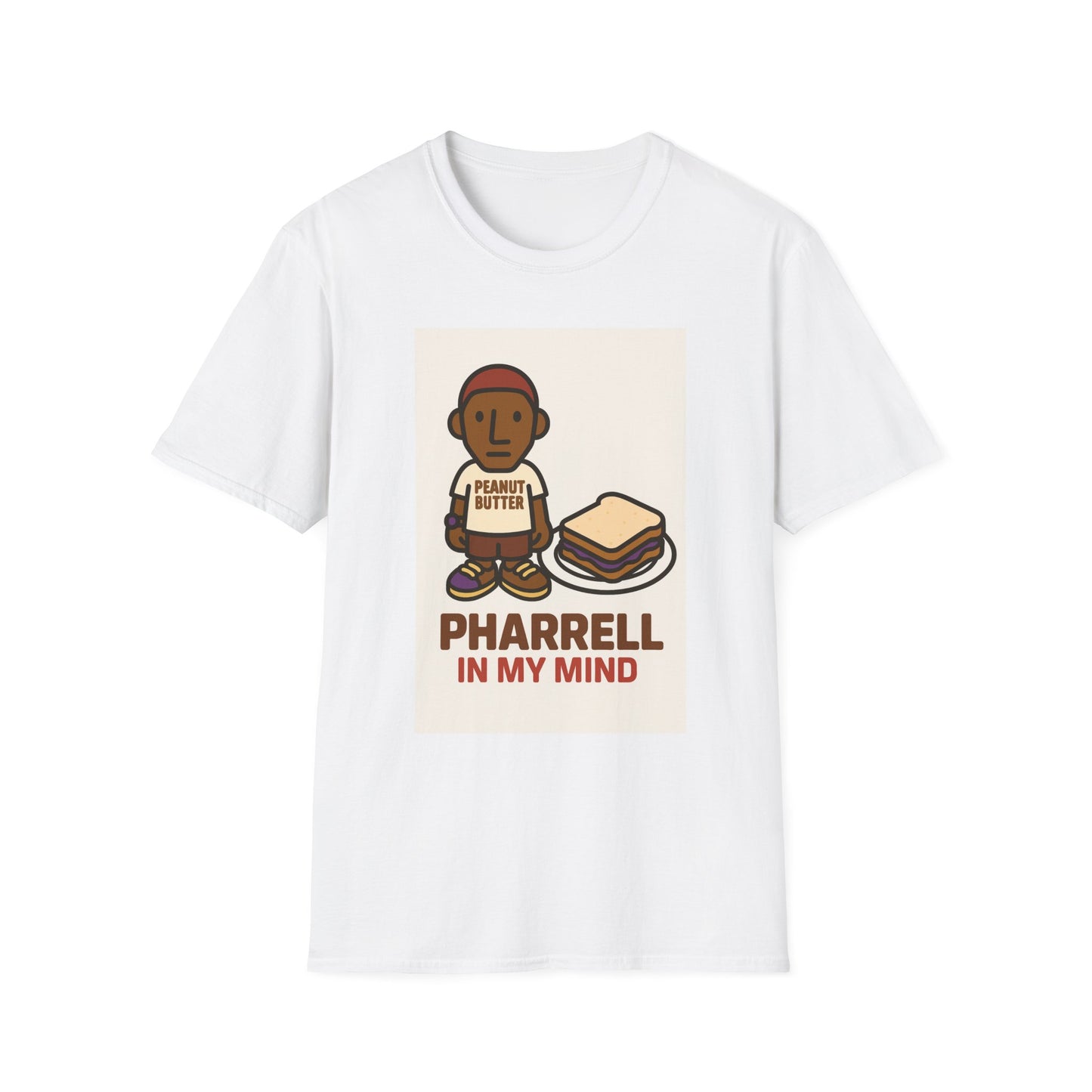 Pharrell Playful Unisex Softstyle T-Shirt with Creative Design, Fun Graphic Tee for Music Lovers, Casual Wear, Ideal Gift for Friends, Cool [...]