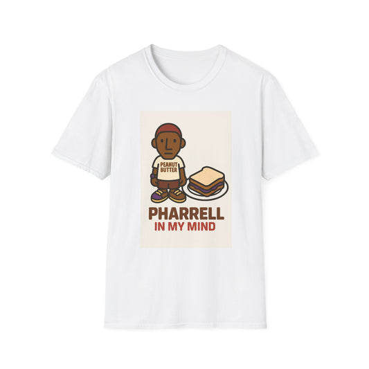 Pharrell Playful Unisex Softstyle T-Shirt with Creative Design, Fun Graphic Tee for Music Lovers, Casual Wear, Ideal Gift for Friends, Cool [...]