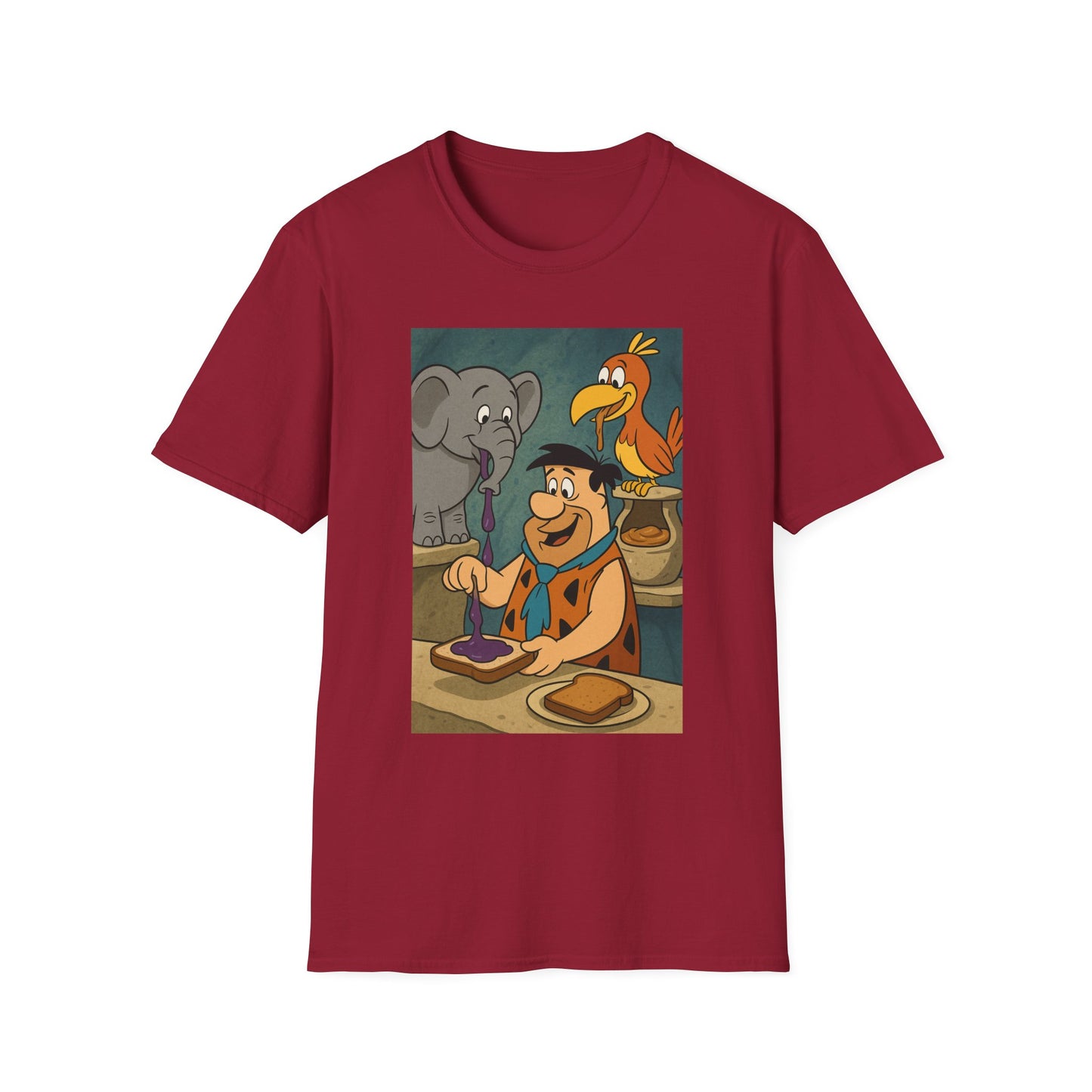 Fun Cartoon flinstones T-Shirt - Unisex Softstyle Tee, Retro Vibe Shirt, Perfect for Gifts, Casual Wear, Everyday Style, Great for Kids and Adults