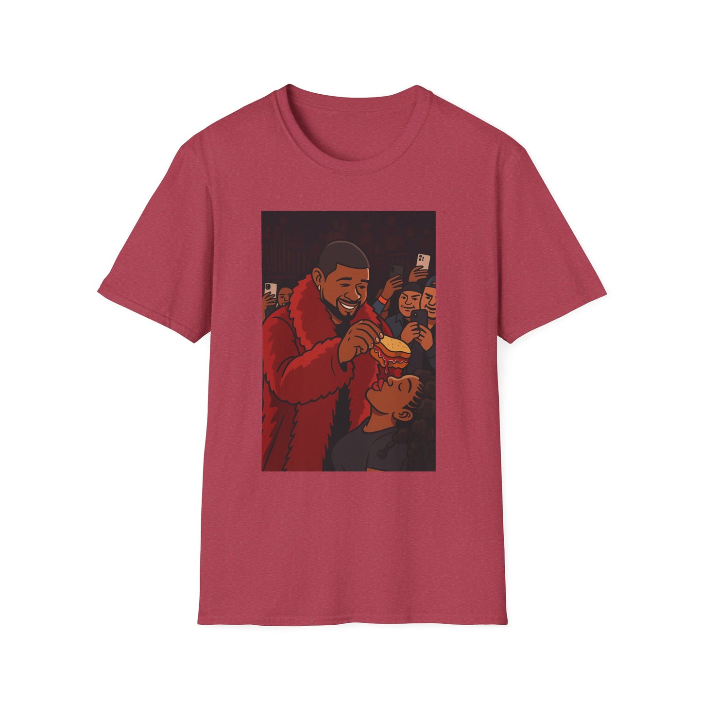 Usher Singing Fun Unisex Graphic T-Shirt, Casual Wear, Gift for Friends, Unique Art Design, Earth Day Shirt, Celebration Apparel