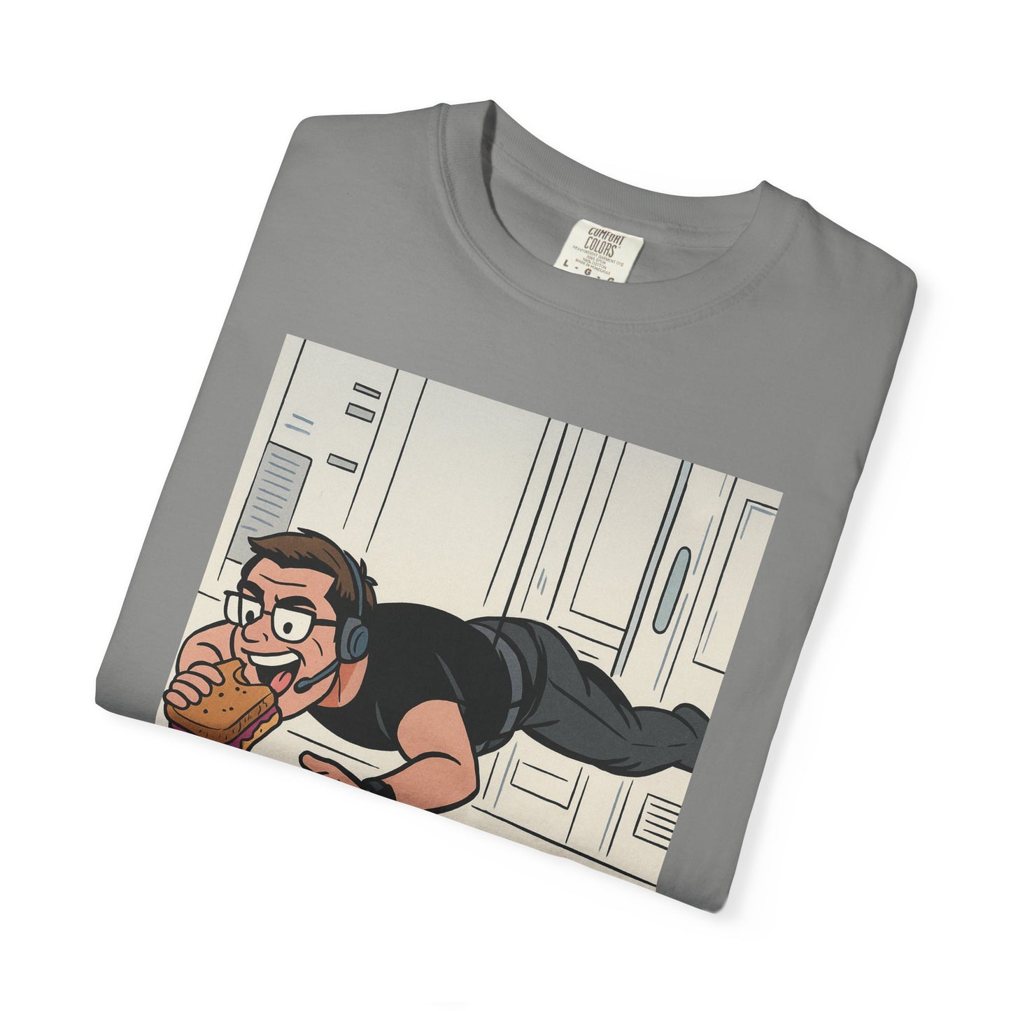 Mission Impossible Fun Graphic T-Shirt, Casual Unisex Tees, Quirky Gift for Food Lovers, Unique Apparel for Parties, Streetwear Inspired