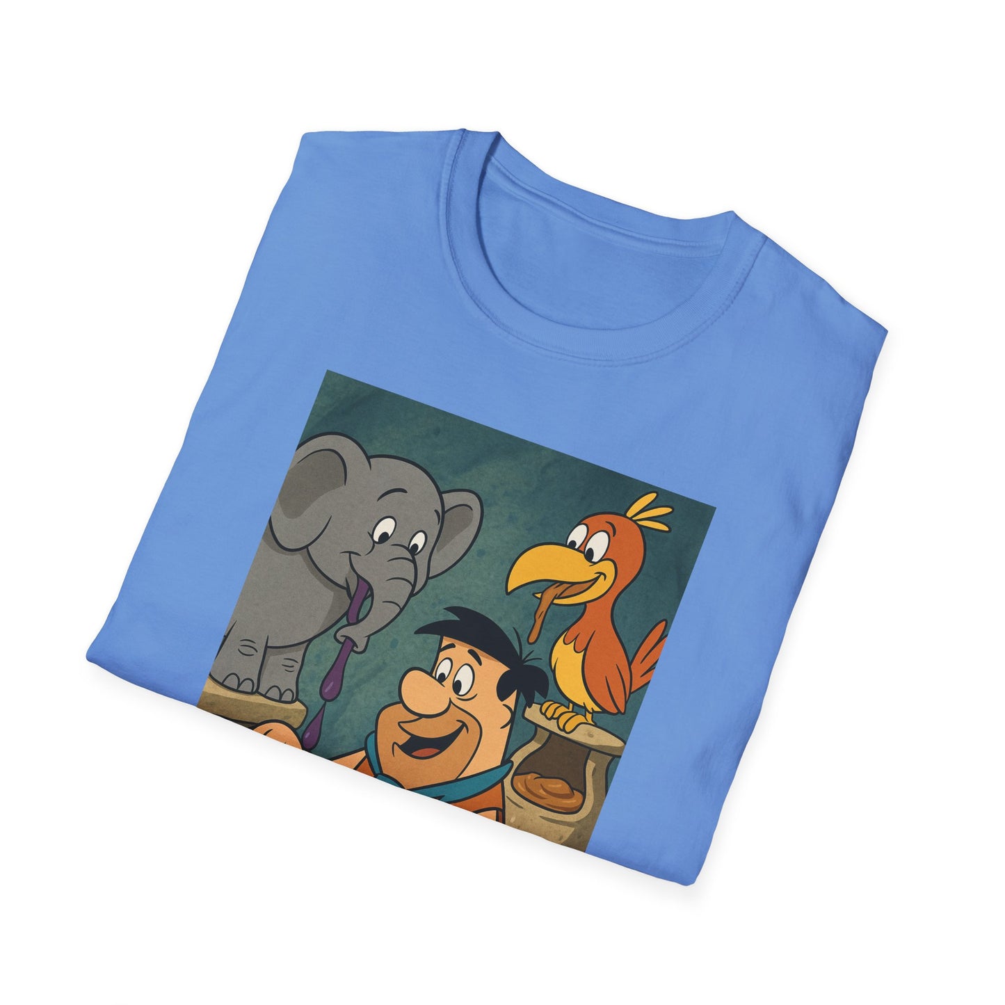 Fun Cartoon flinstones T-Shirt - Unisex Softstyle Tee, Retro Vibe Shirt, Perfect for Gifts, Casual Wear, Everyday Style, Great for Kids and Adults