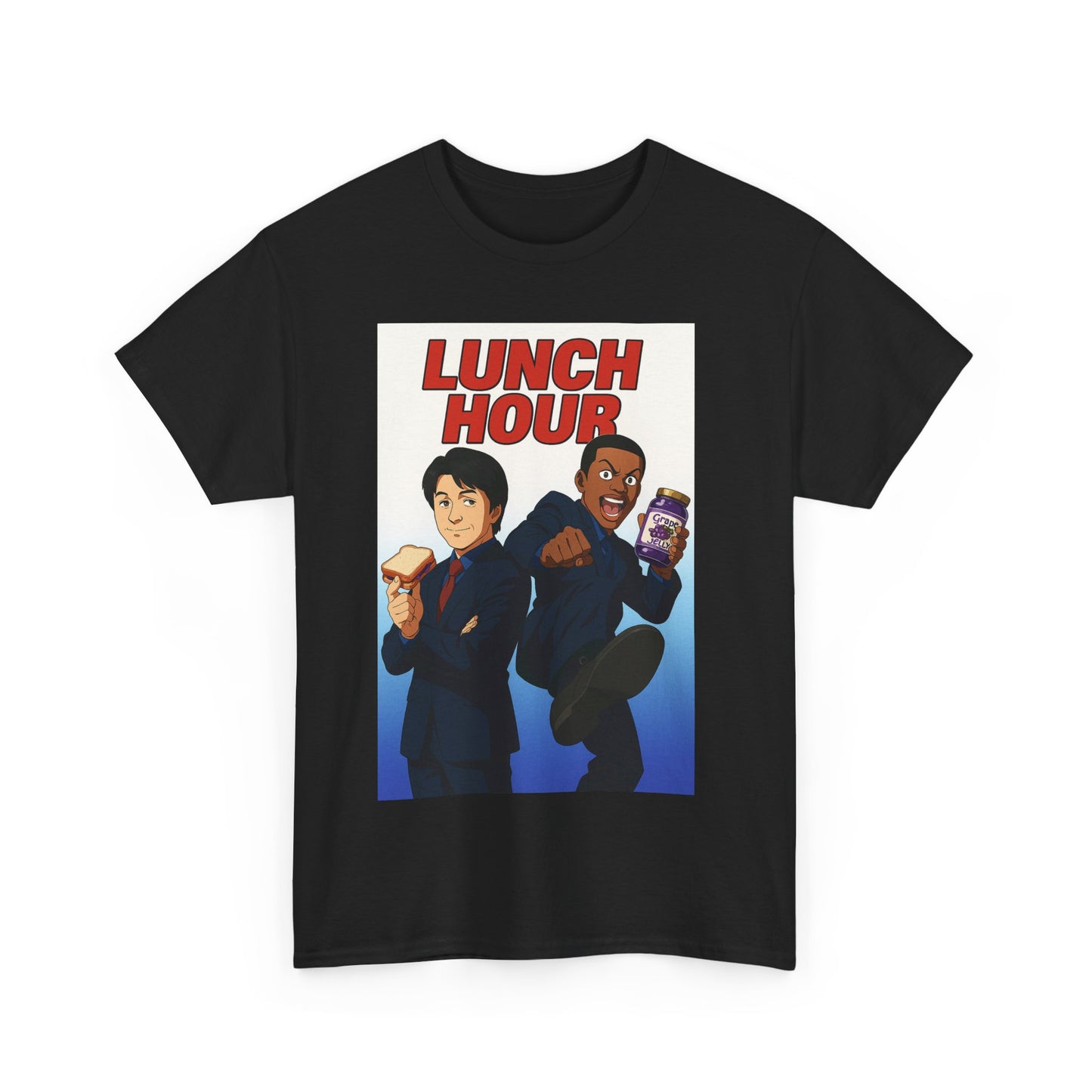 Lunch Hour Planet PBJ Unisex Heavy Cotton Tee, Funny Tee, Foodie Shirt, Graphic Tee, Casual Wear, Gift for Food Lovers