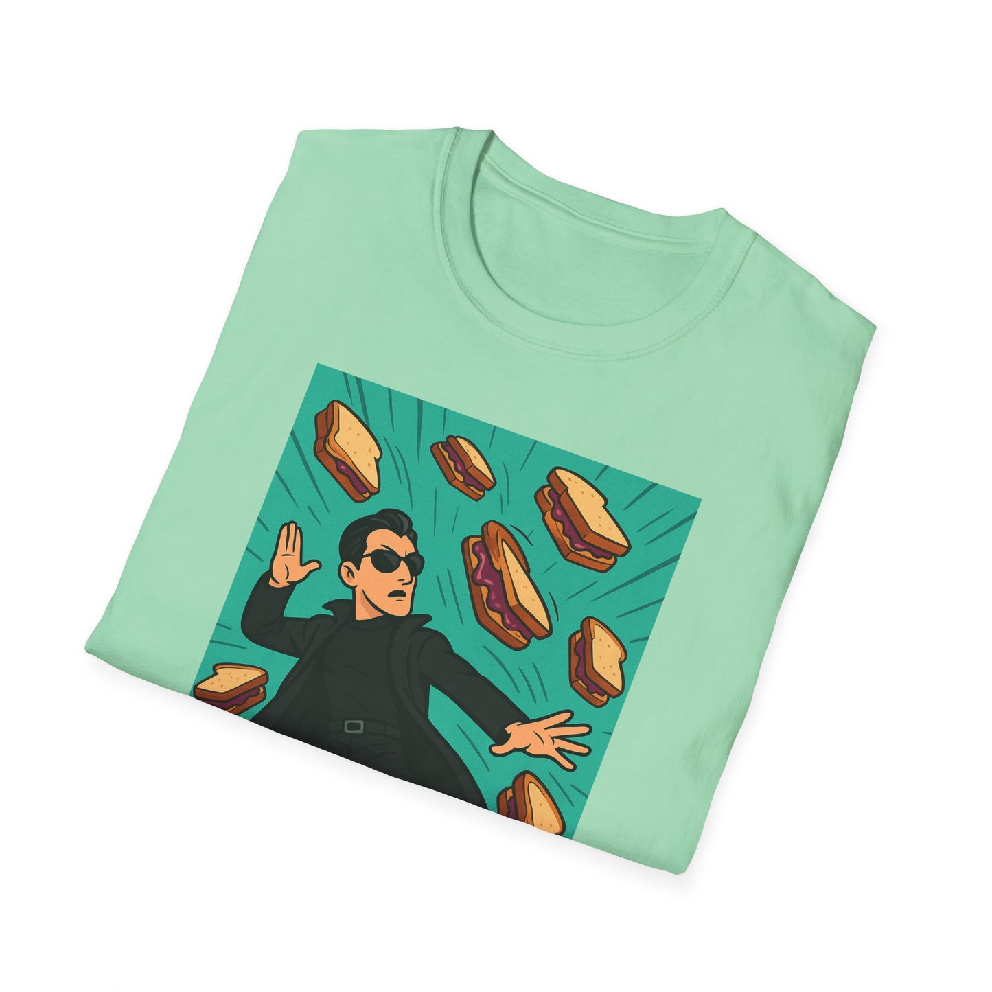 Funky Matrix  Unisex Graphic Tee | Fun Casual Wear, Gift for Foodies, Retro Style, Summer Vibes, Planet PBJ Enthusiasts