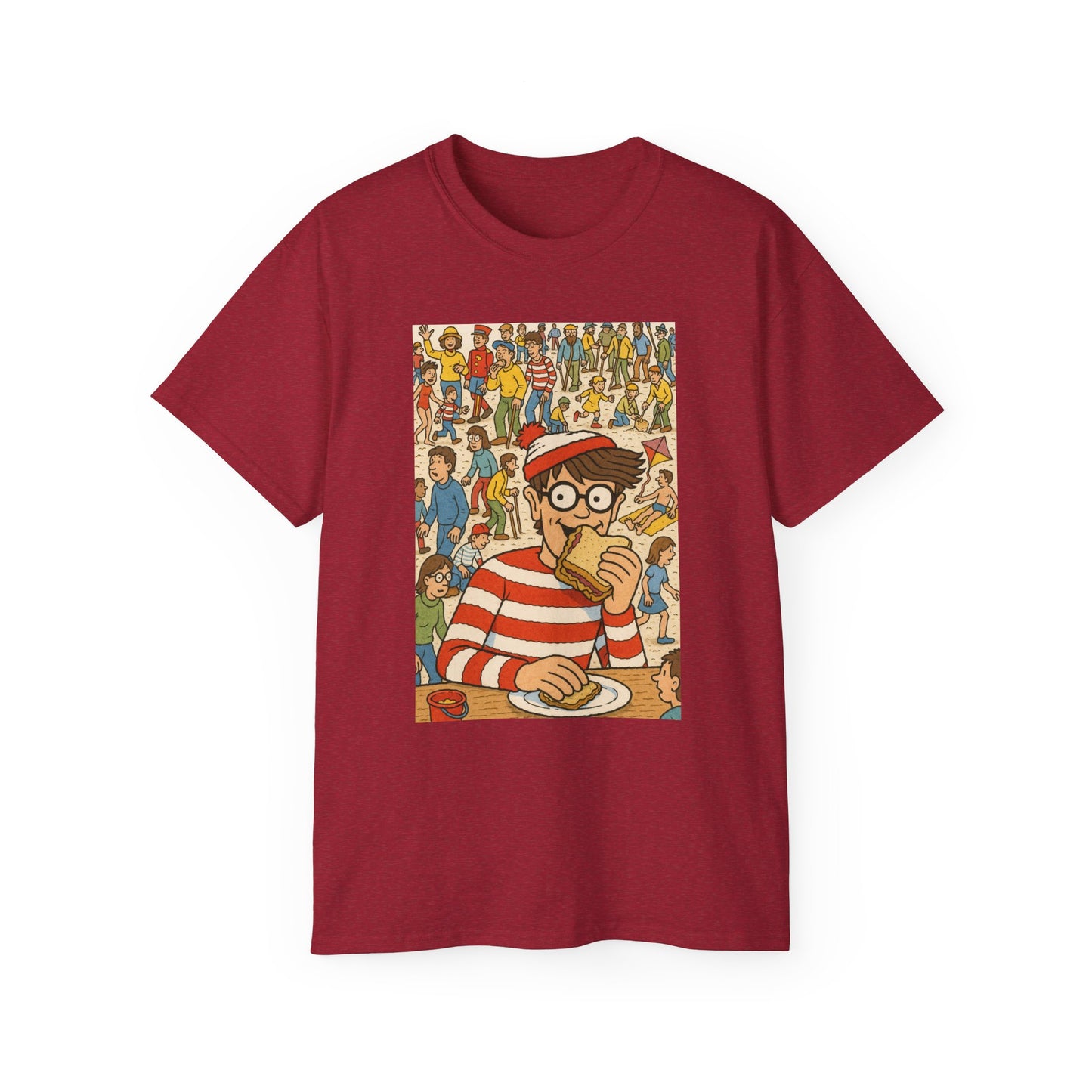 Waldo-Inspired Unisex T-Shirt, Fun Graphic Tee, Perfect for Gift Giving, Casual Wear, Ideal for Kids and Adults, Fun Party T-Shirt