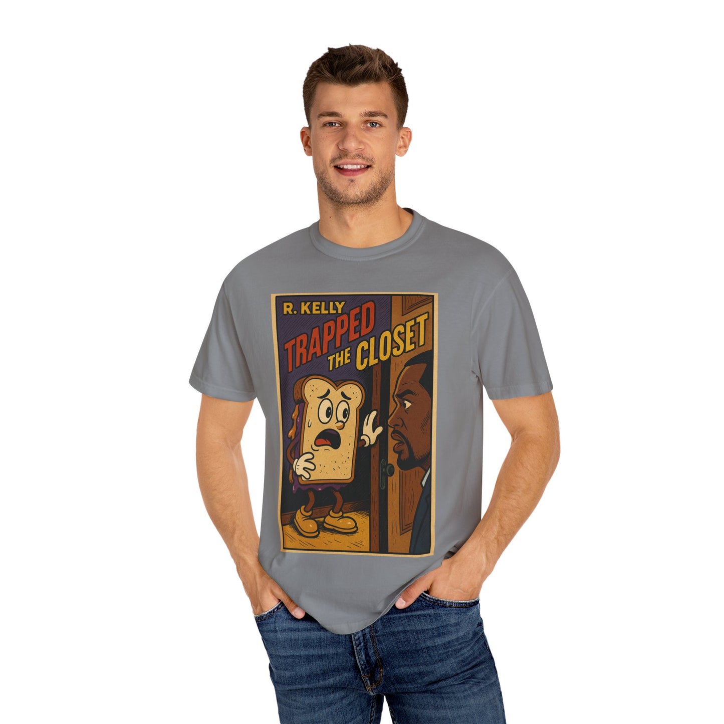 Trapped in The Closet  T-Shirt, Fun Unisex Tee for Music Lovers, Quirky Gift for Birthdays, Casual Wear, Retro Vibe