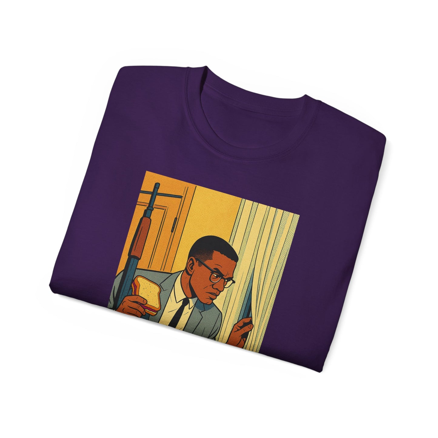 Stylish Malcom X  Unisex Tee for Art Lovers, Comfortable Graphic T-shirt, Unique Trendy Top, Great Gift for Birthdays, Cool Casual Wear