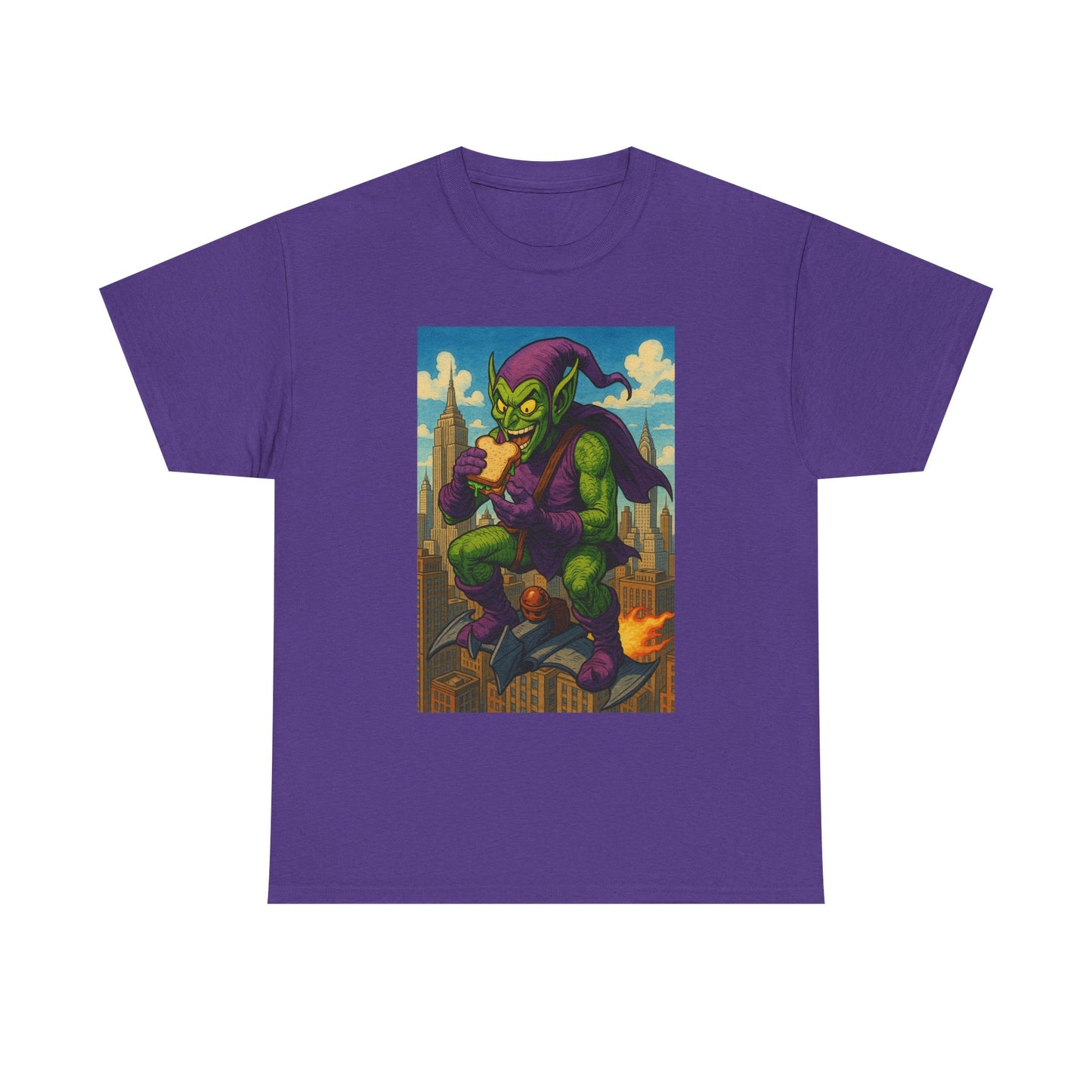 Cool Graphic Green Goblin Tee for Fun Lovers, Unisex Tee, Gift for Gamers, Quirky Apparel, Perfect for Parties, Eco-friendly Cotton Tee