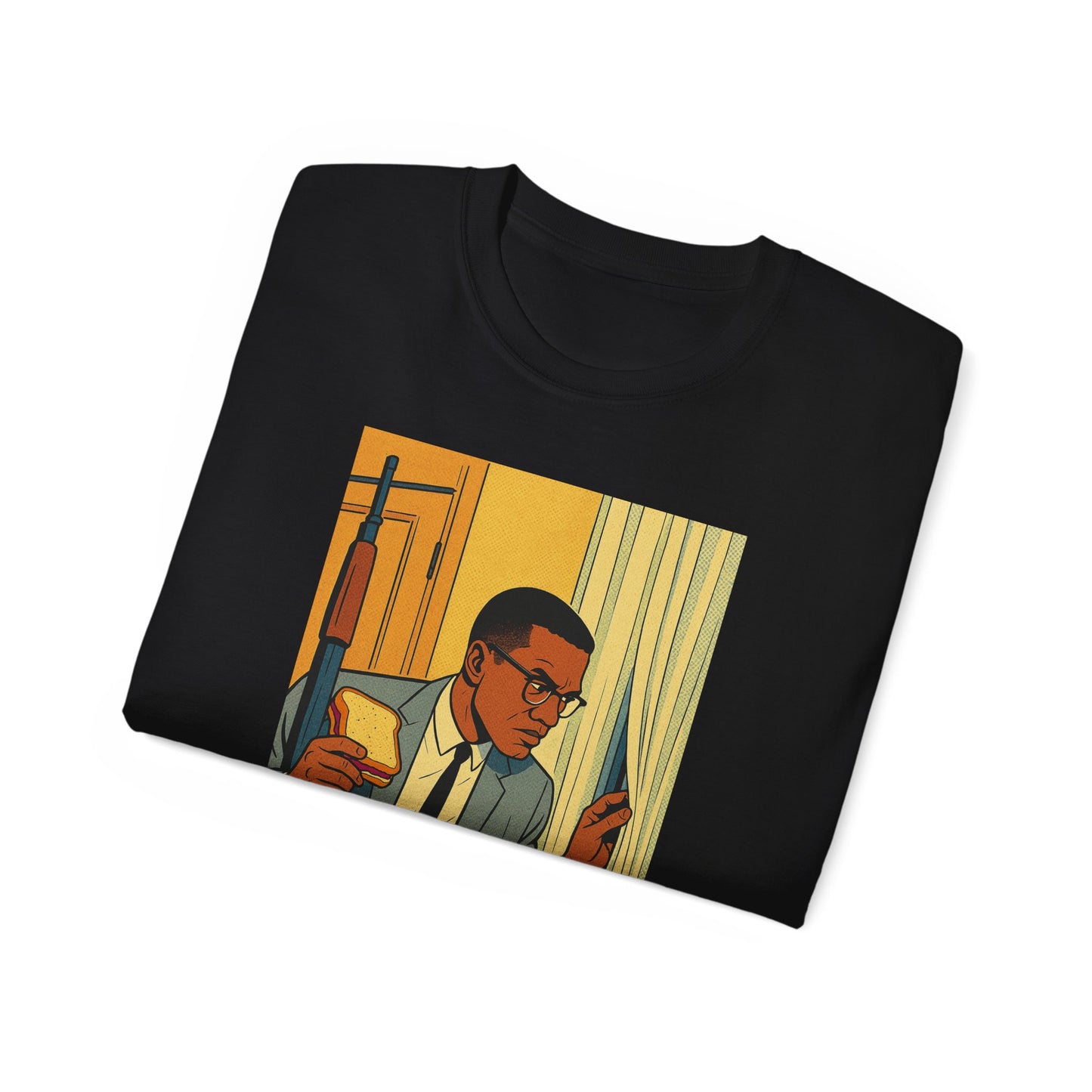 Stylish Malcom X  Unisex Tee for Art Lovers, Comfortable Graphic T-shirt, Unique Trendy Top, Great Gift for Birthdays, Cool Casual Wear