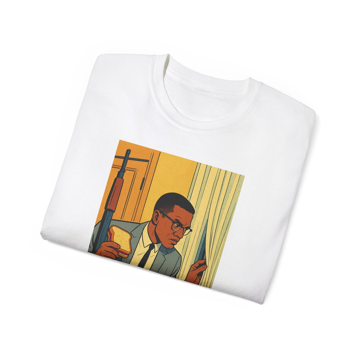 Stylish Malcom X  Unisex Tee for Art Lovers, Comfortable Graphic T-shirt, Unique Trendy Top, Great Gift for Birthdays, Cool Casual Wear