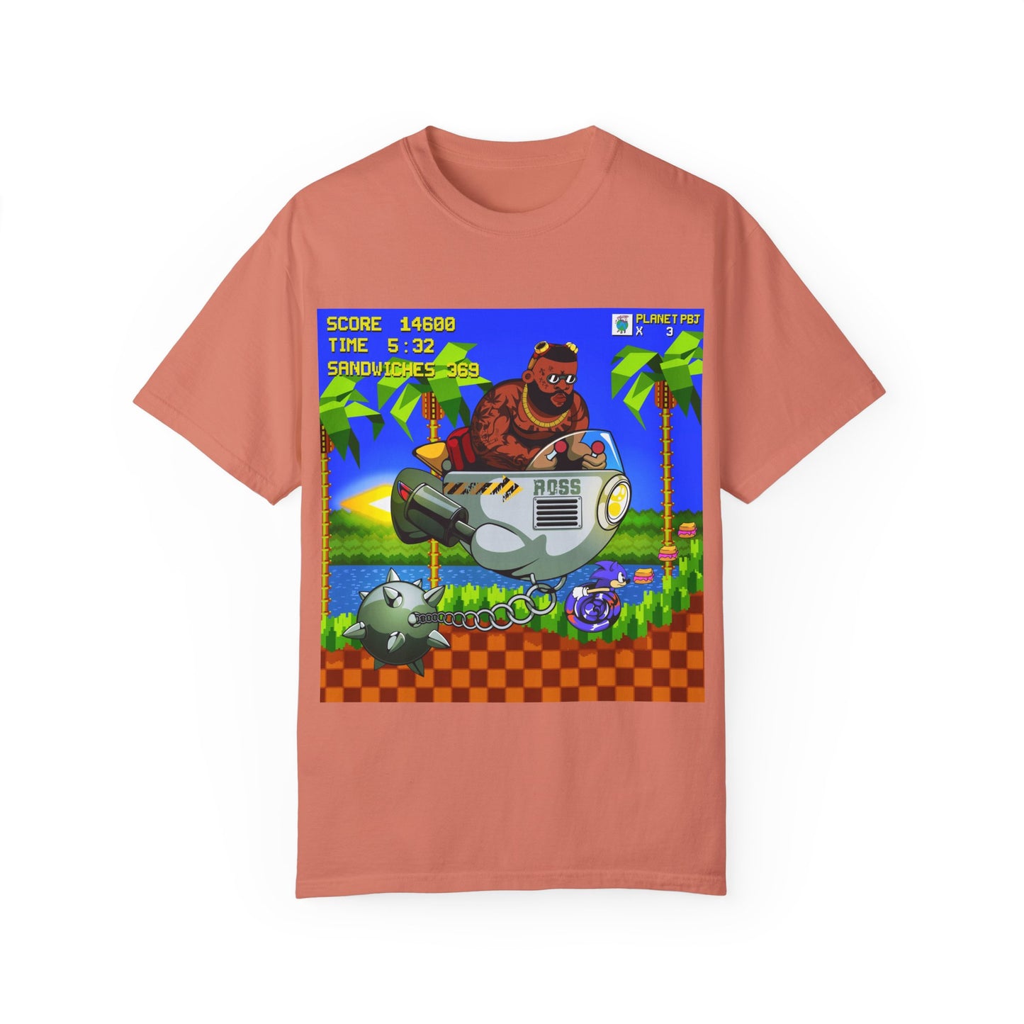 Retro Rick Ross Sonic Gamer Unisex T-Shirt - Planet PJ Design