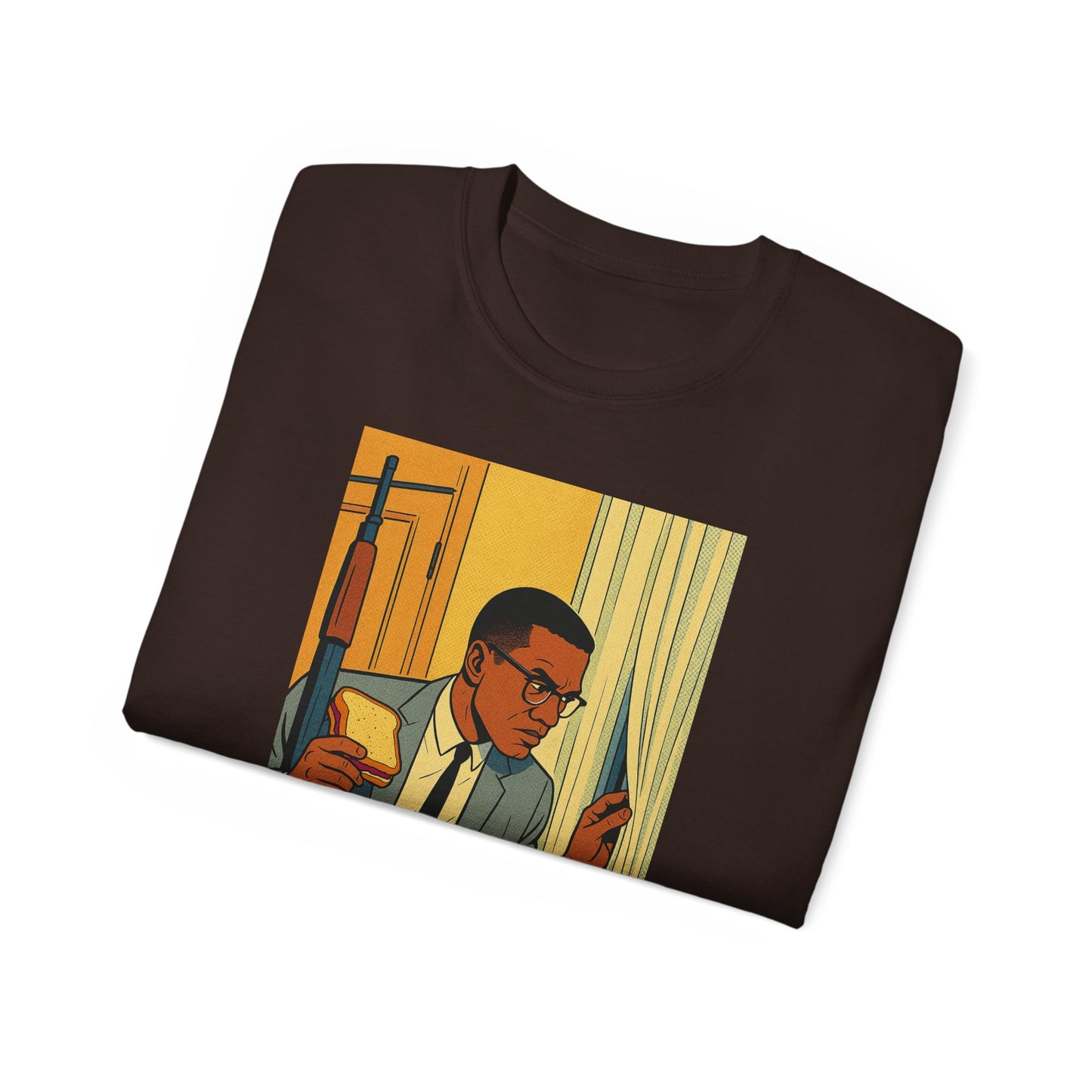 Stylish Malcom X  Unisex Tee for Art Lovers, Comfortable Graphic T-shirt, Unique Trendy Top, Great Gift for Birthdays, Cool Casual Wear