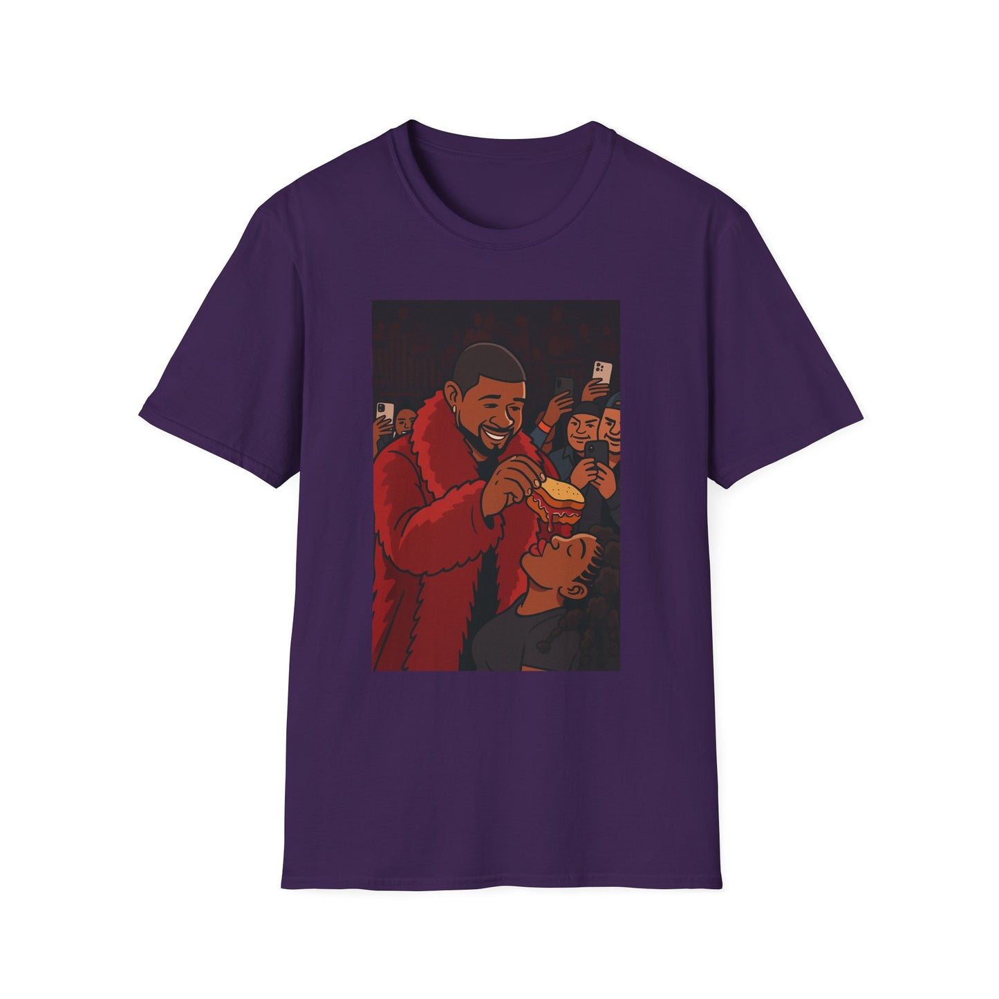 Usher Singing Fun Unisex Graphic T-Shirt, Casual Wear, Gift for Friends, Unique Art Design, Earth Day Shirt, Celebration Apparel