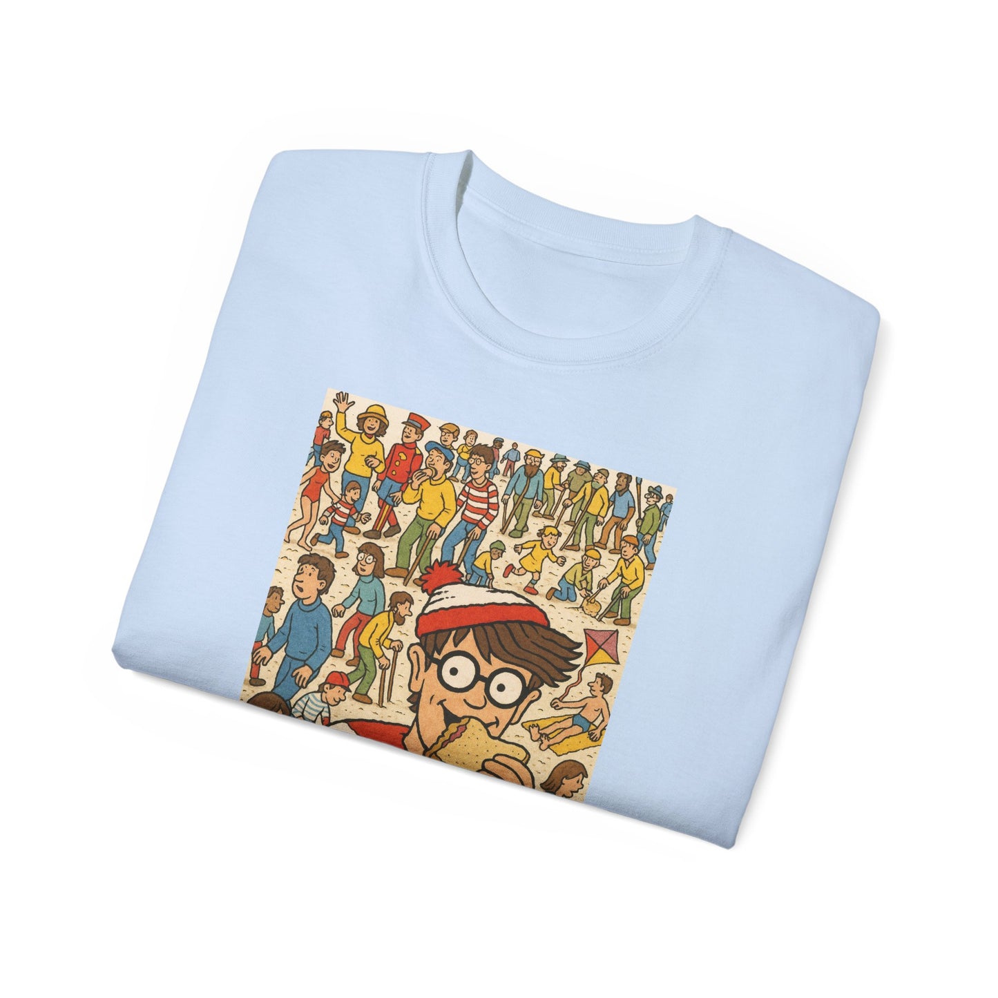 Waldo-Inspired Unisex T-Shirt, Fun Graphic Tee, Perfect for Gift Giving, Casual Wear, Ideal for Kids and Adults, Fun Party T-Shirt