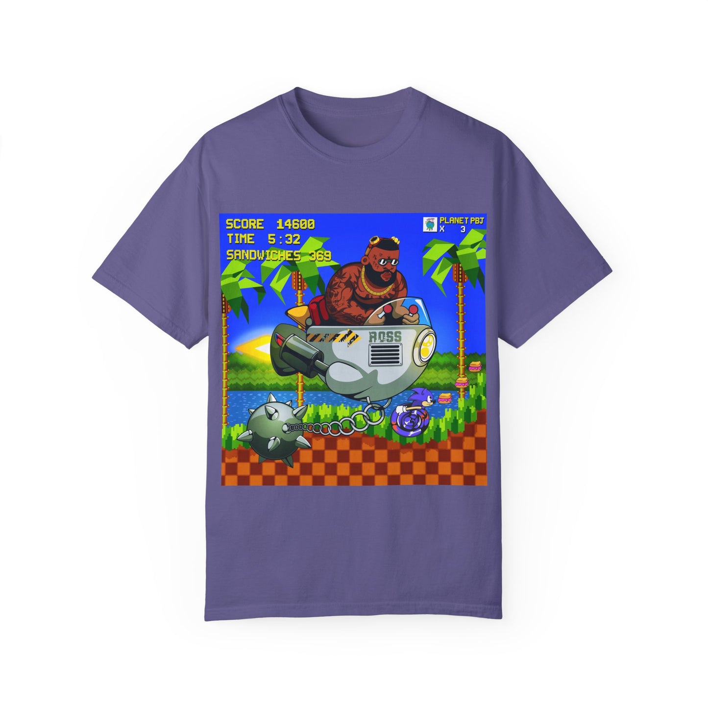 Retro Rick Ross Sonic Gamer Unisex T-Shirt - Planet PJ Design