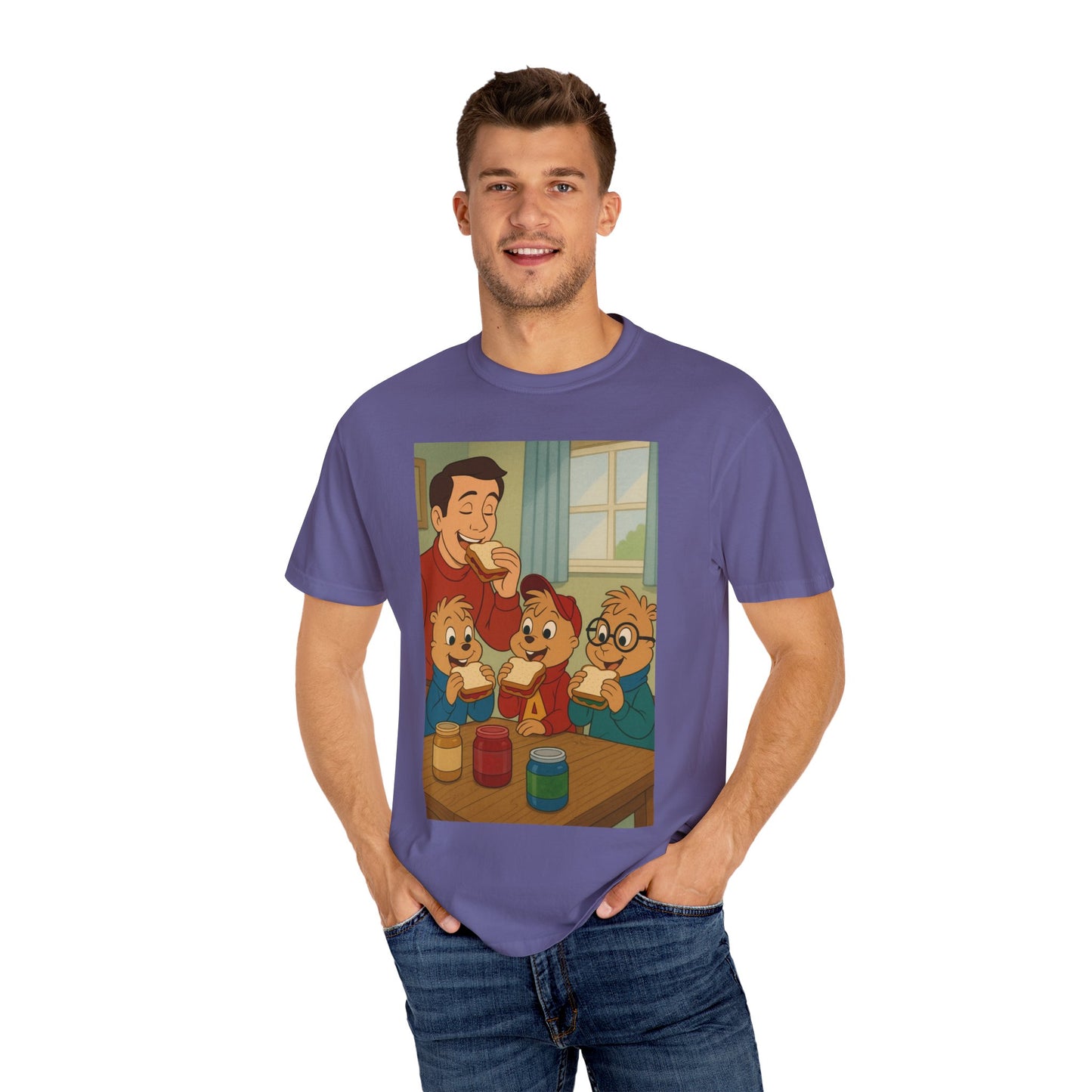 Playful Chipmunks Graphic Tee for Families, Cute Cartoon T-shirt, Kids Gift, Fun Retro Design, Unisex Casual Wear, Everyday Essentials