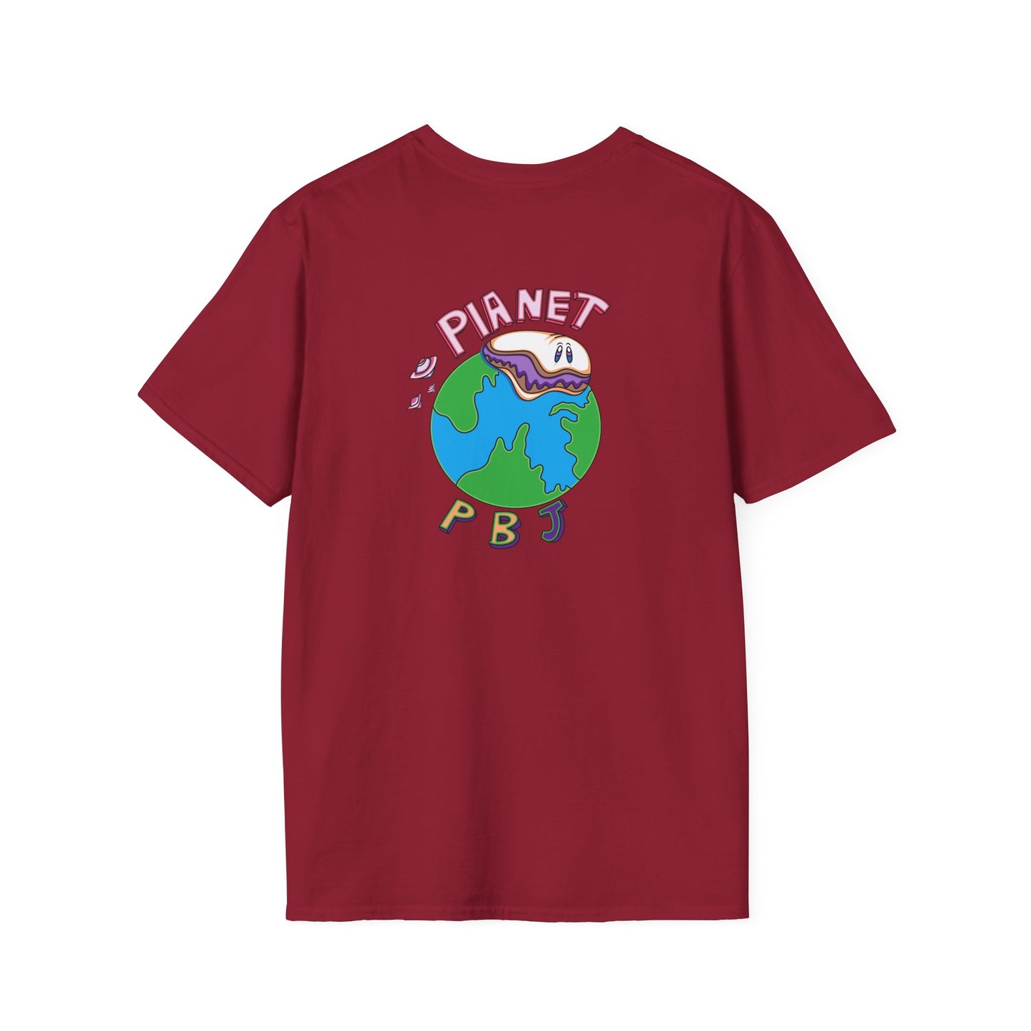Fun Cat Dog PB&J Planet T-Shirt, Cute Cartoon Tee, Dog and Cat Lovers Gift, Foodie Apparel, Kids and Adults Fashion, Lighthearted Humor Wear
