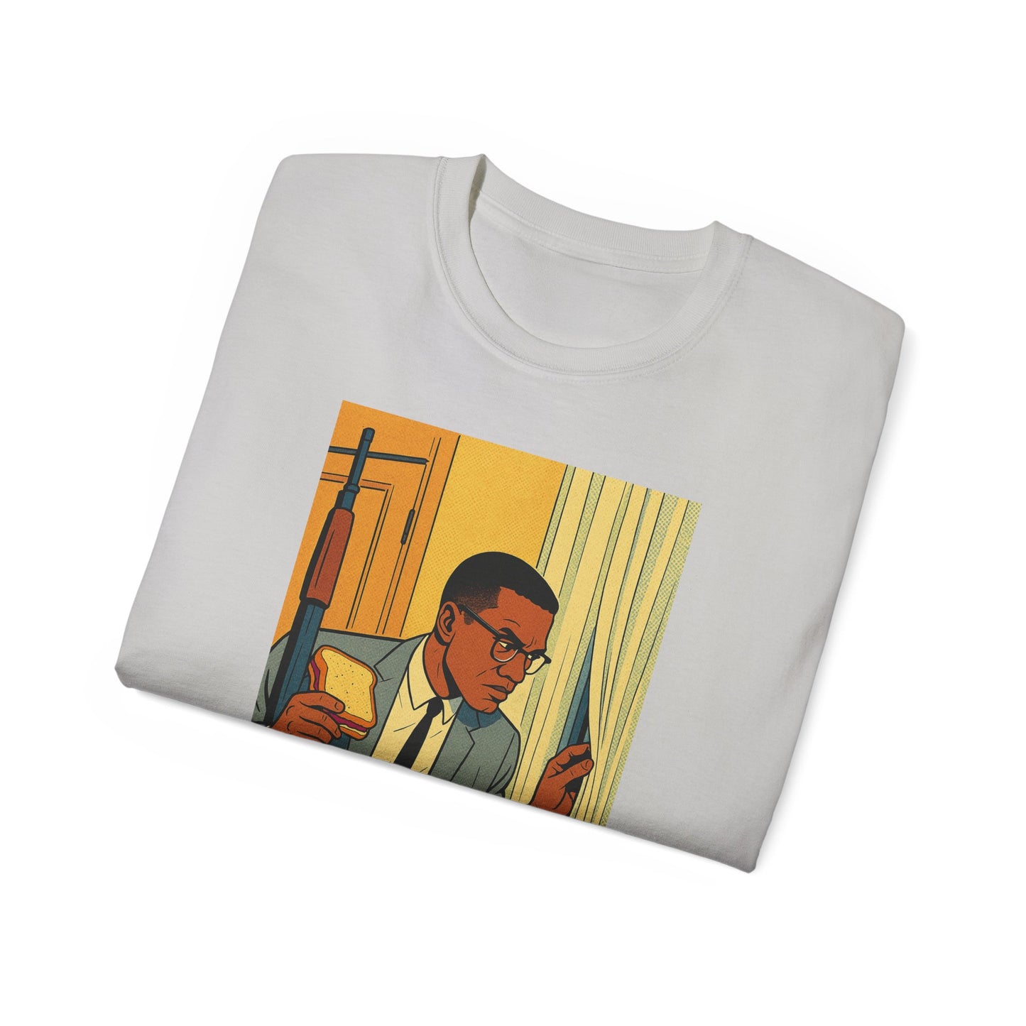 Stylish Malcom X  Unisex Tee for Art Lovers, Comfortable Graphic T-shirt, Unique Trendy Top, Great Gift for Birthdays, Cool Casual Wear